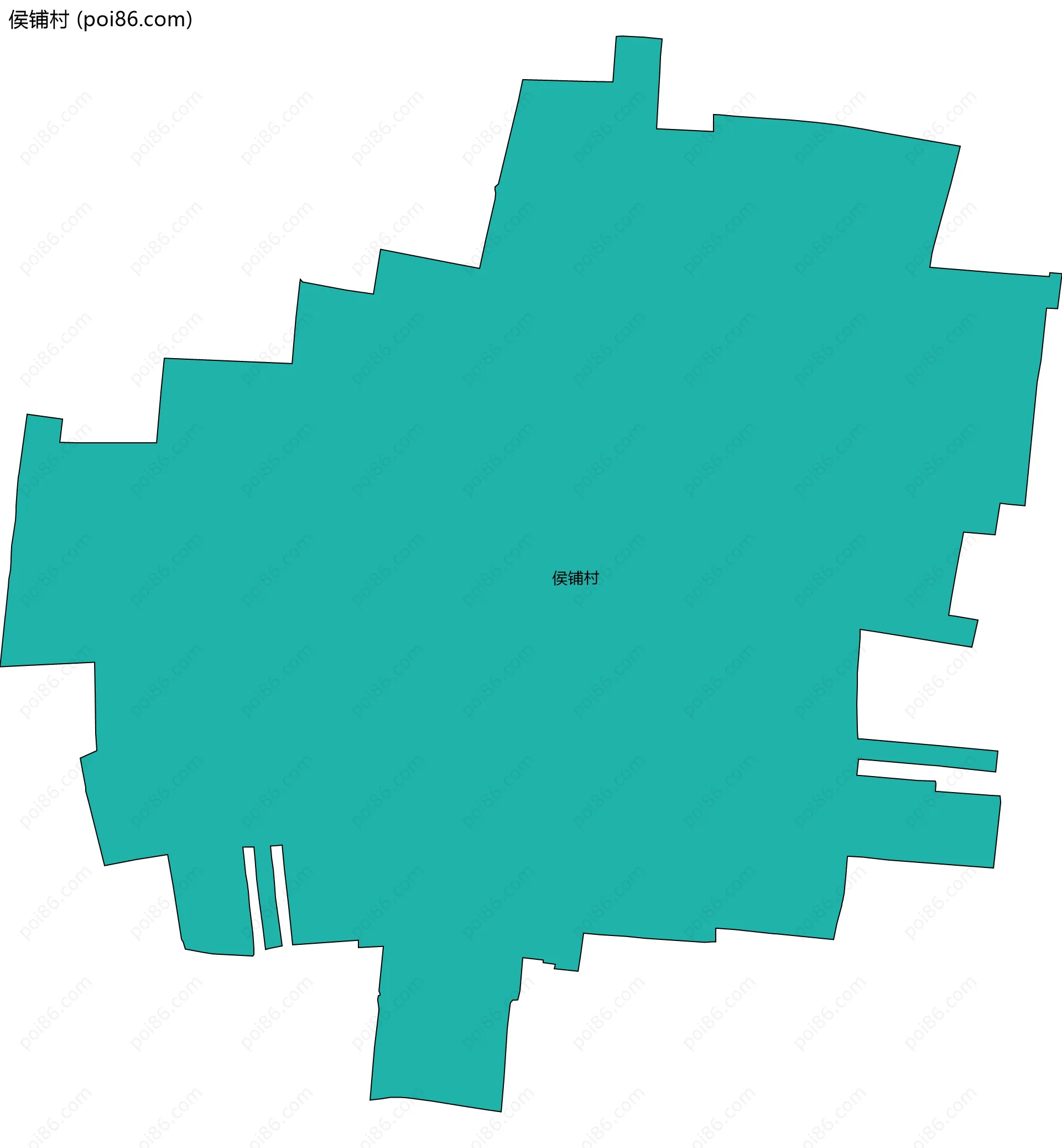 侯铺村边界地图