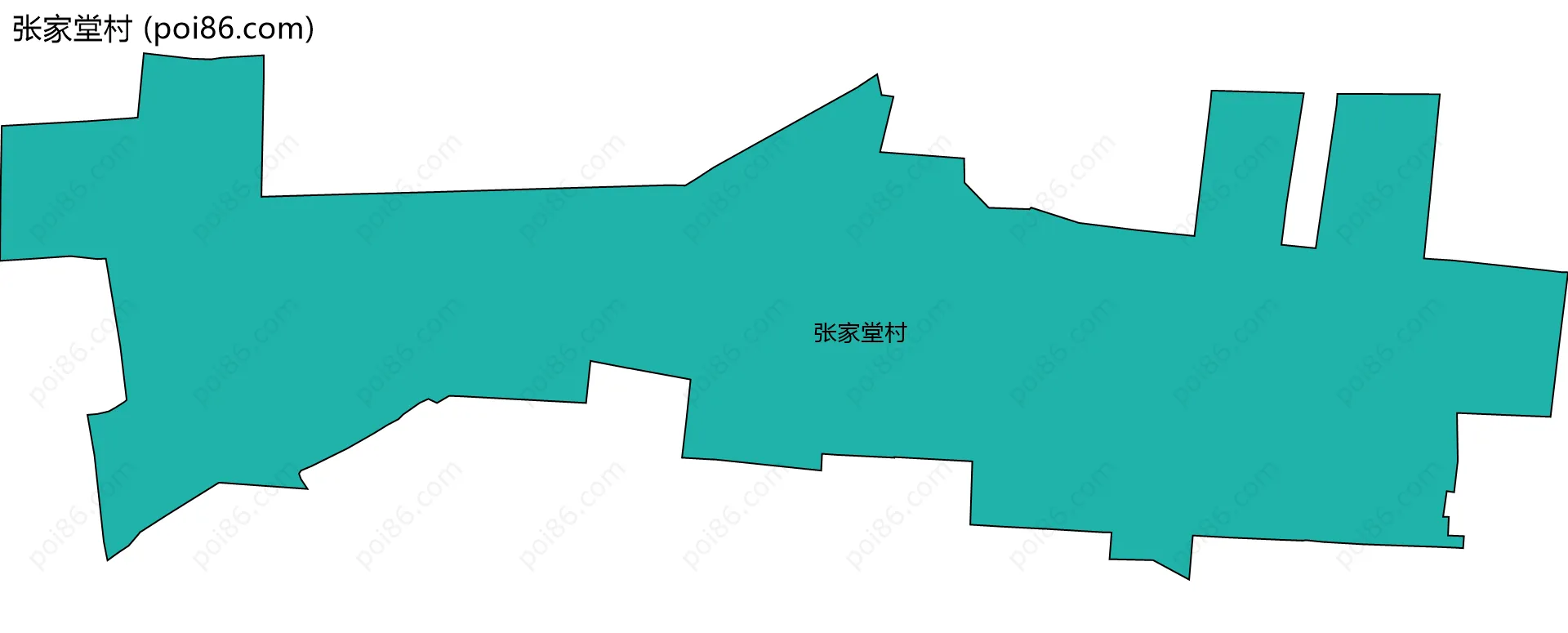 张家堂村边界地图