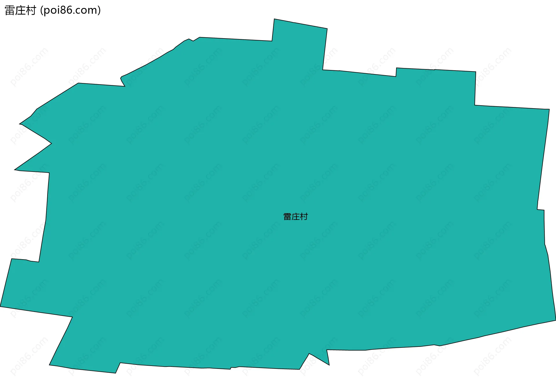 雷庄村边界地图