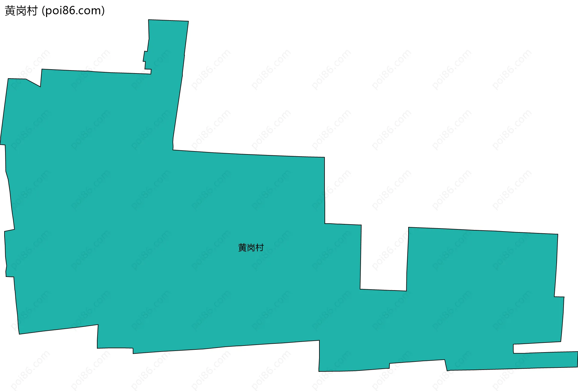 黄岗村边界地图