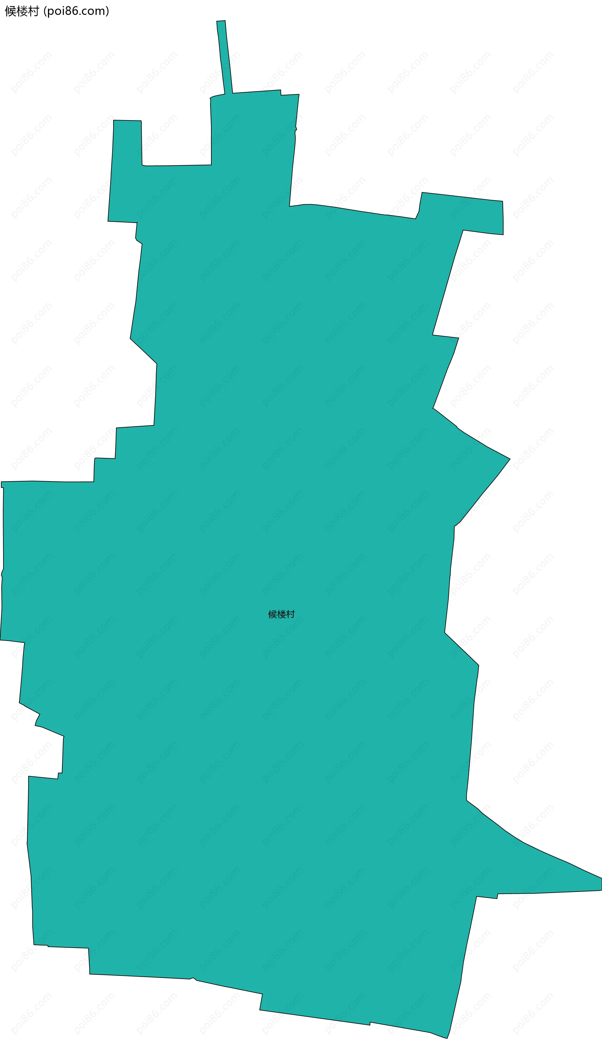 候楼村边界地图
