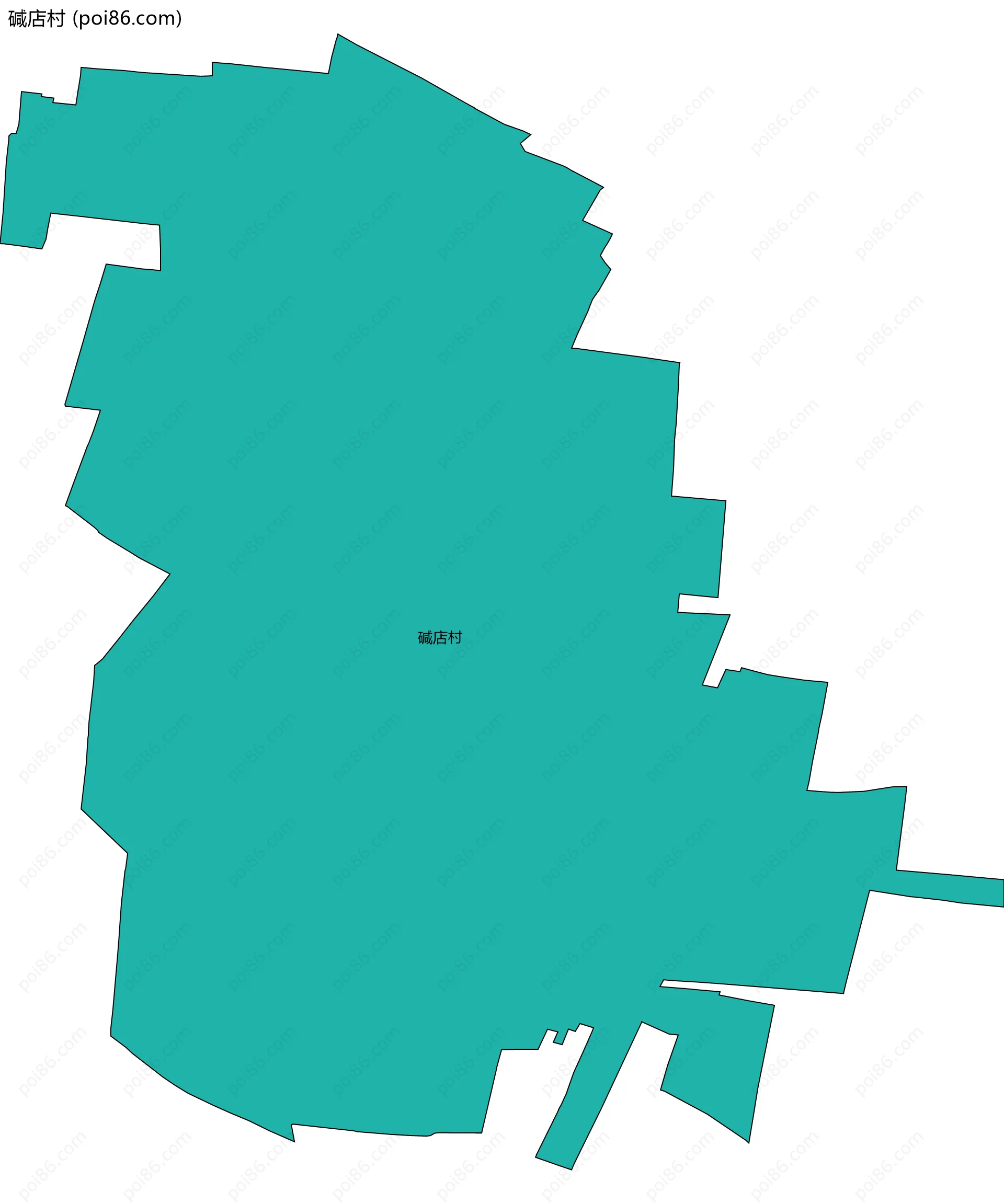 碱店村边界地图