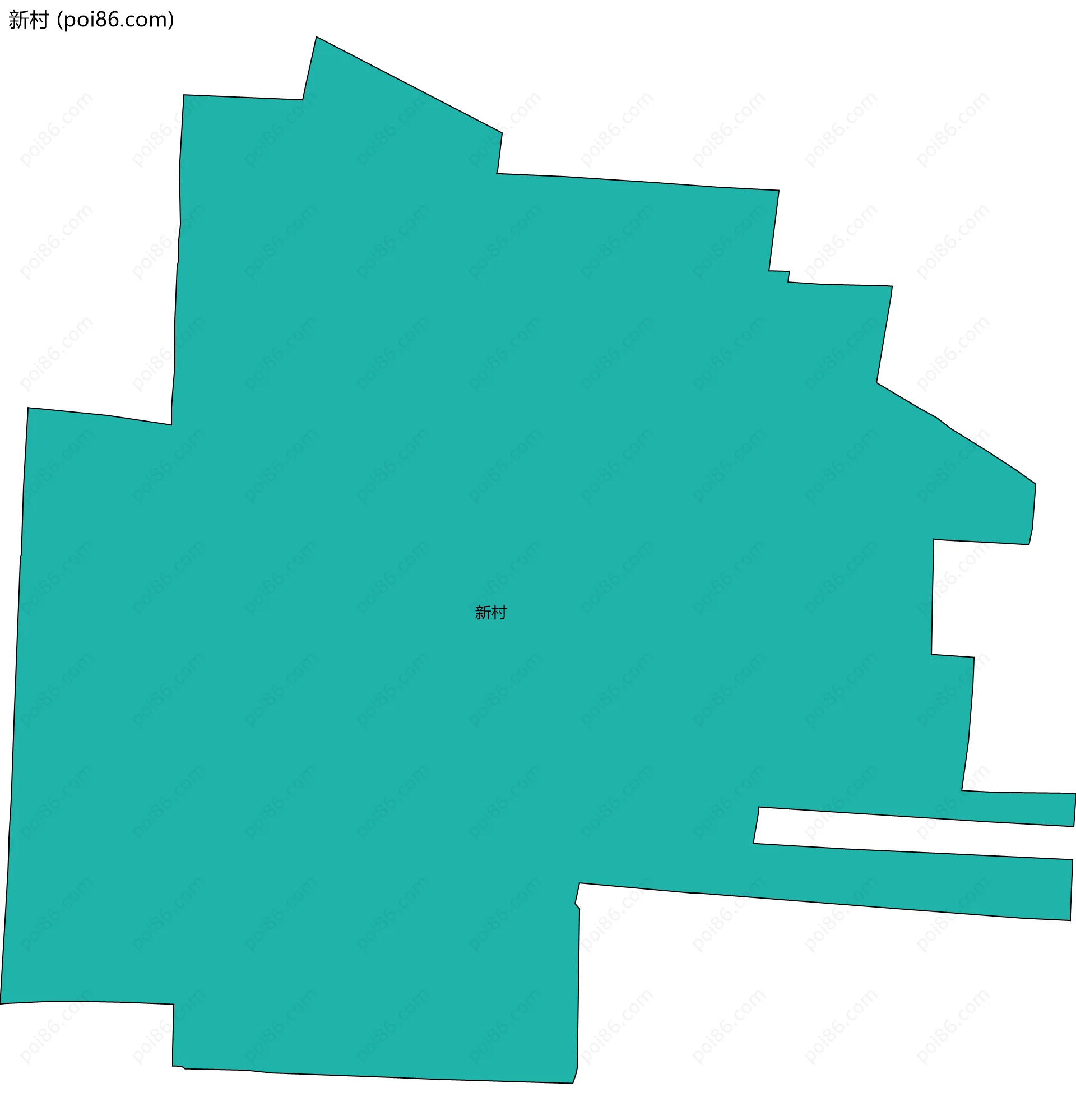 新村边界地图