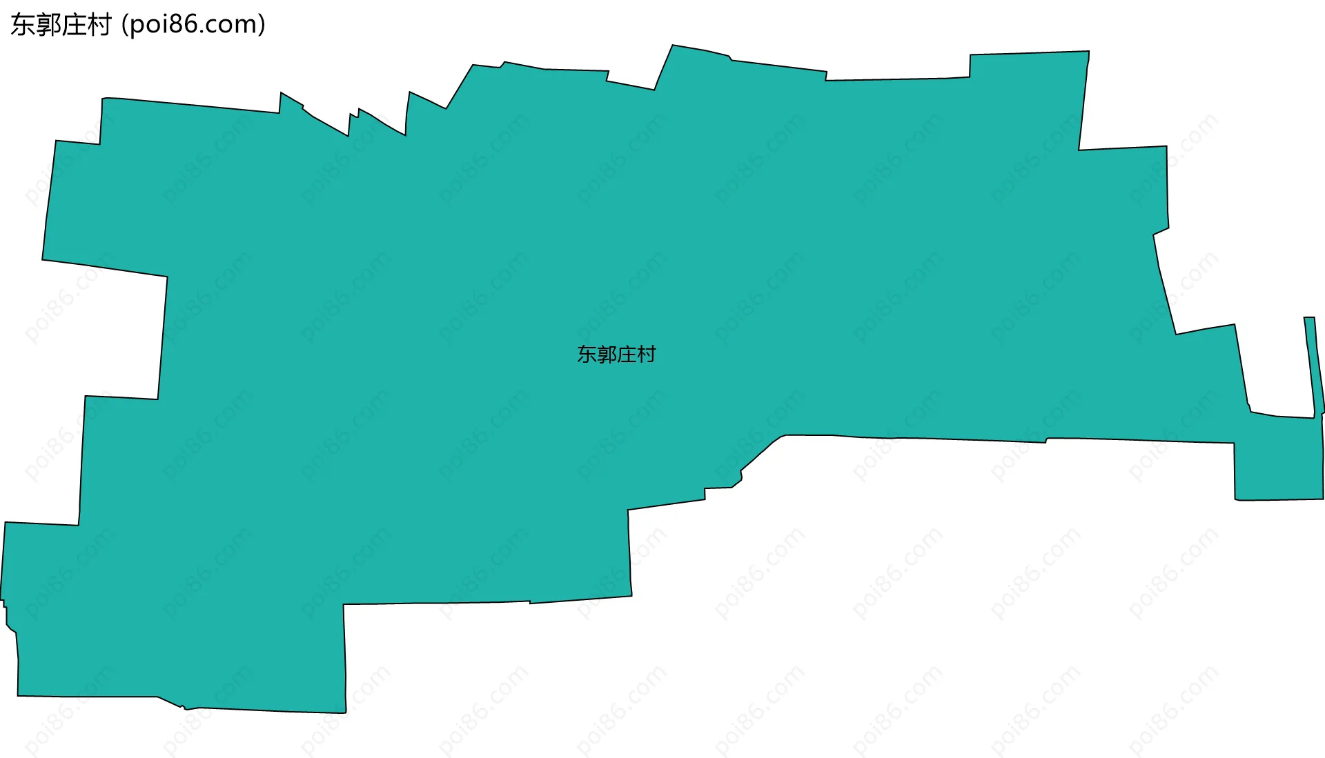东郭庄村边界地图