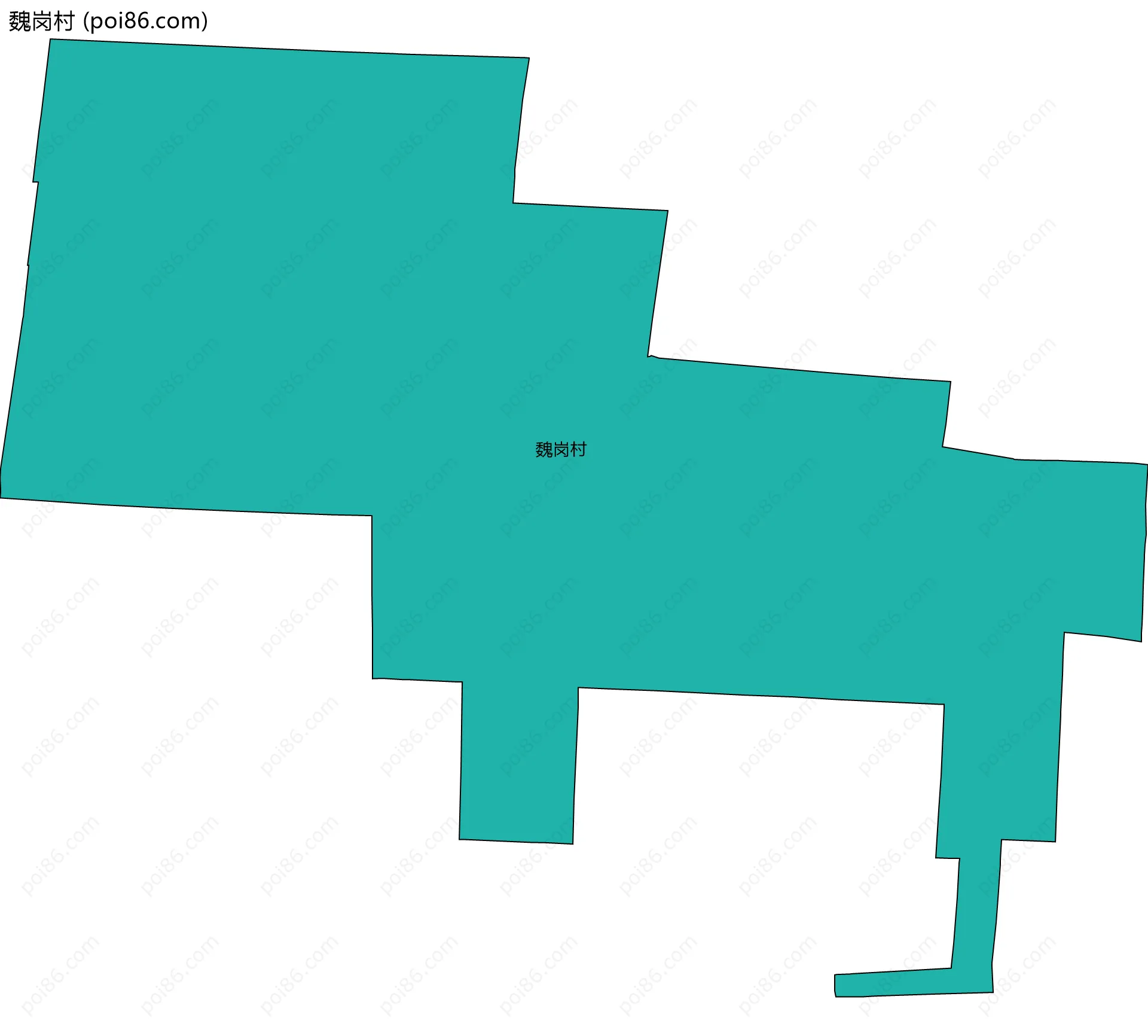 魏岗村边界地图