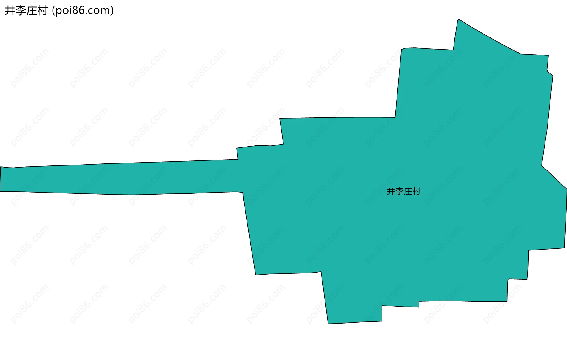 井李庄村边界地图