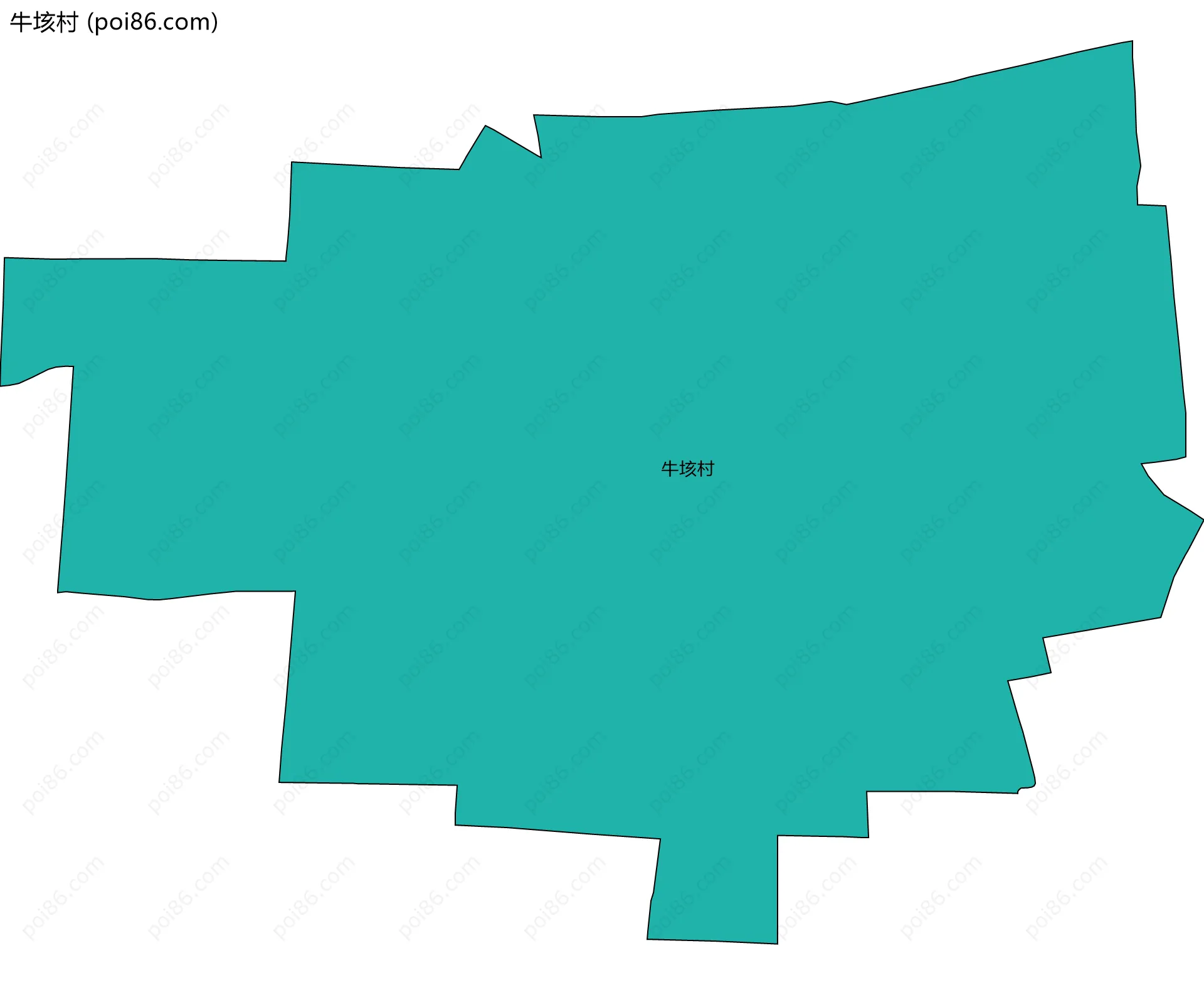 牛垓村边界地图