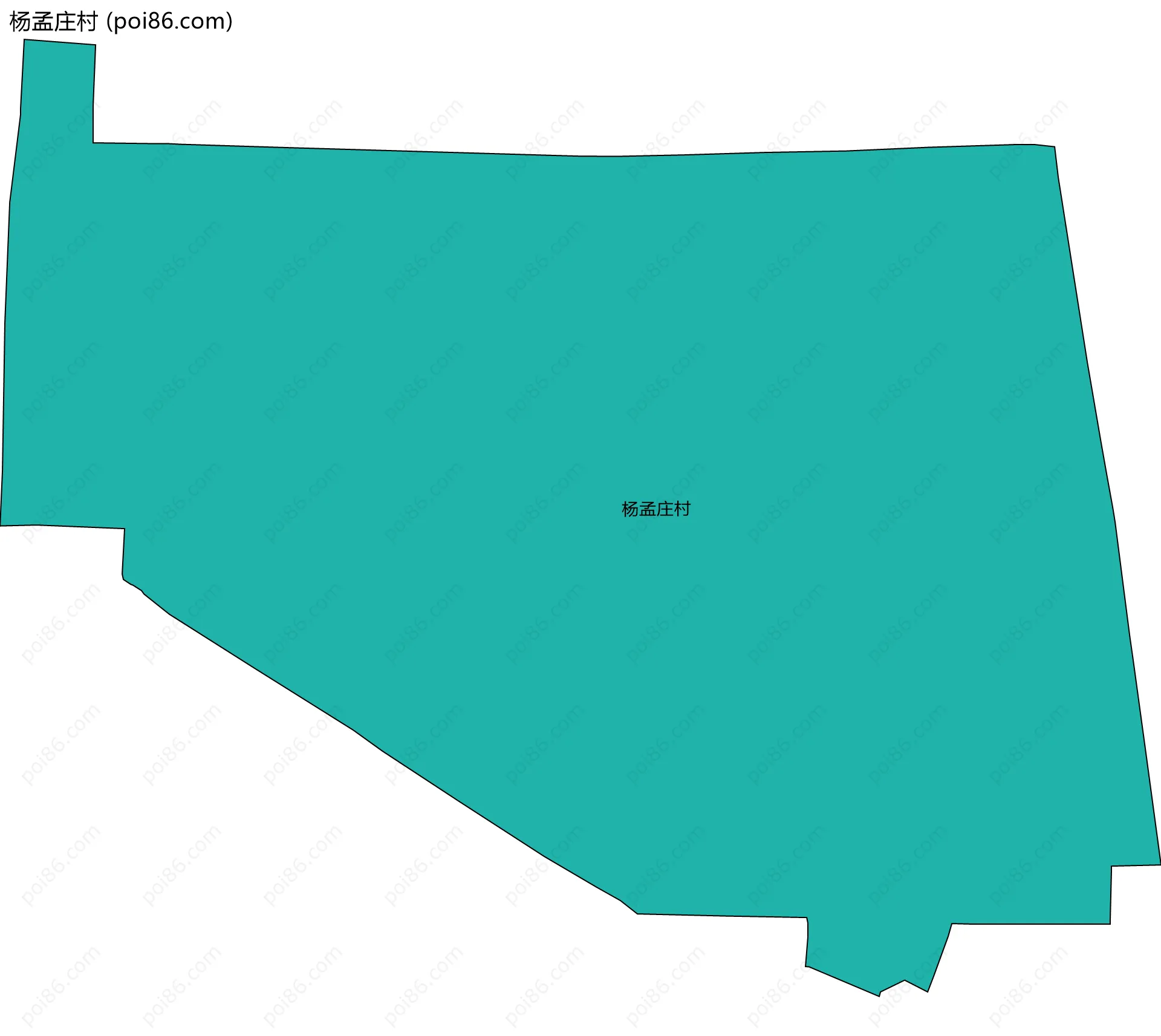 杨孟庄村边界地图