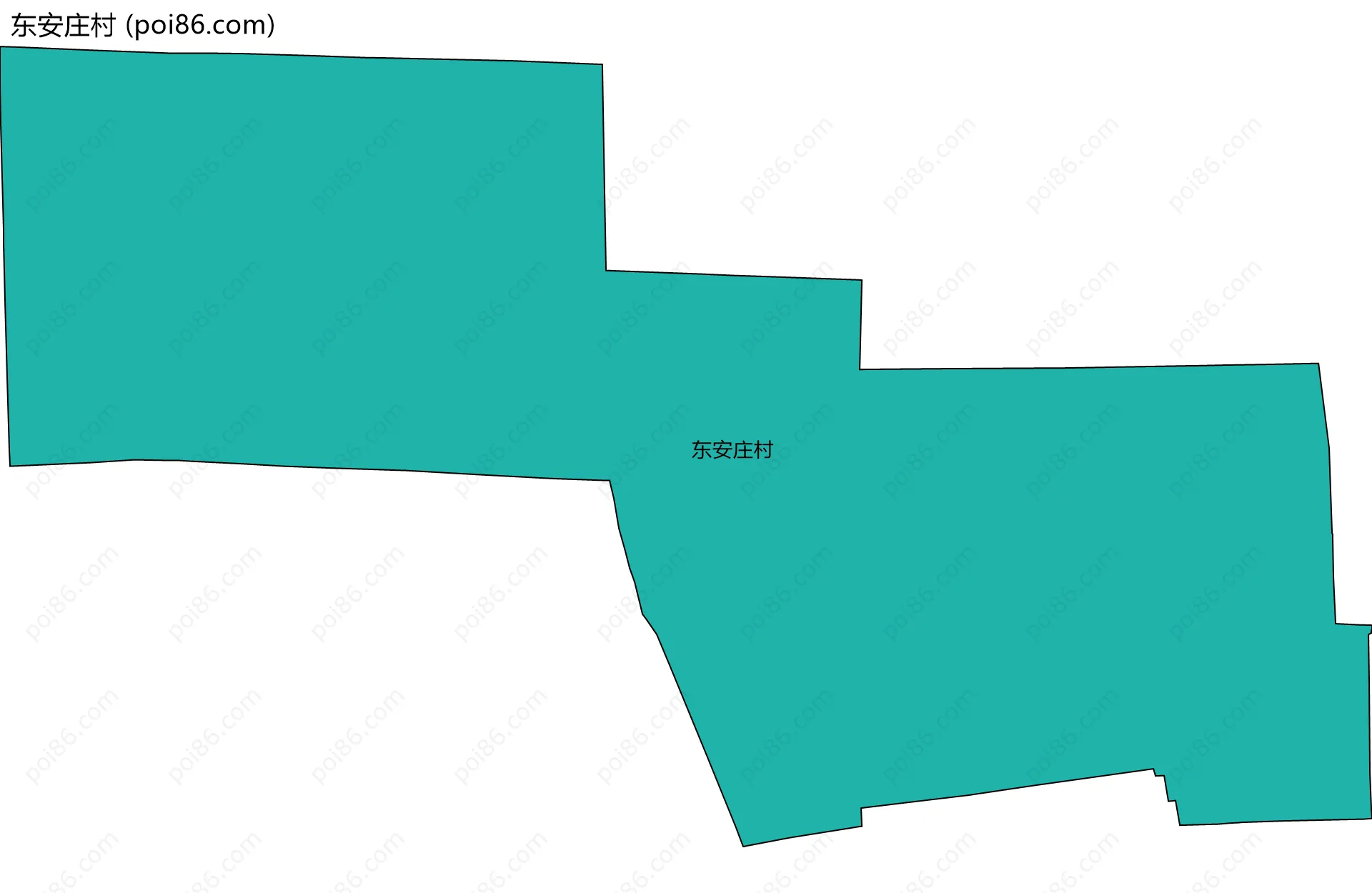 东安庄村边界地图