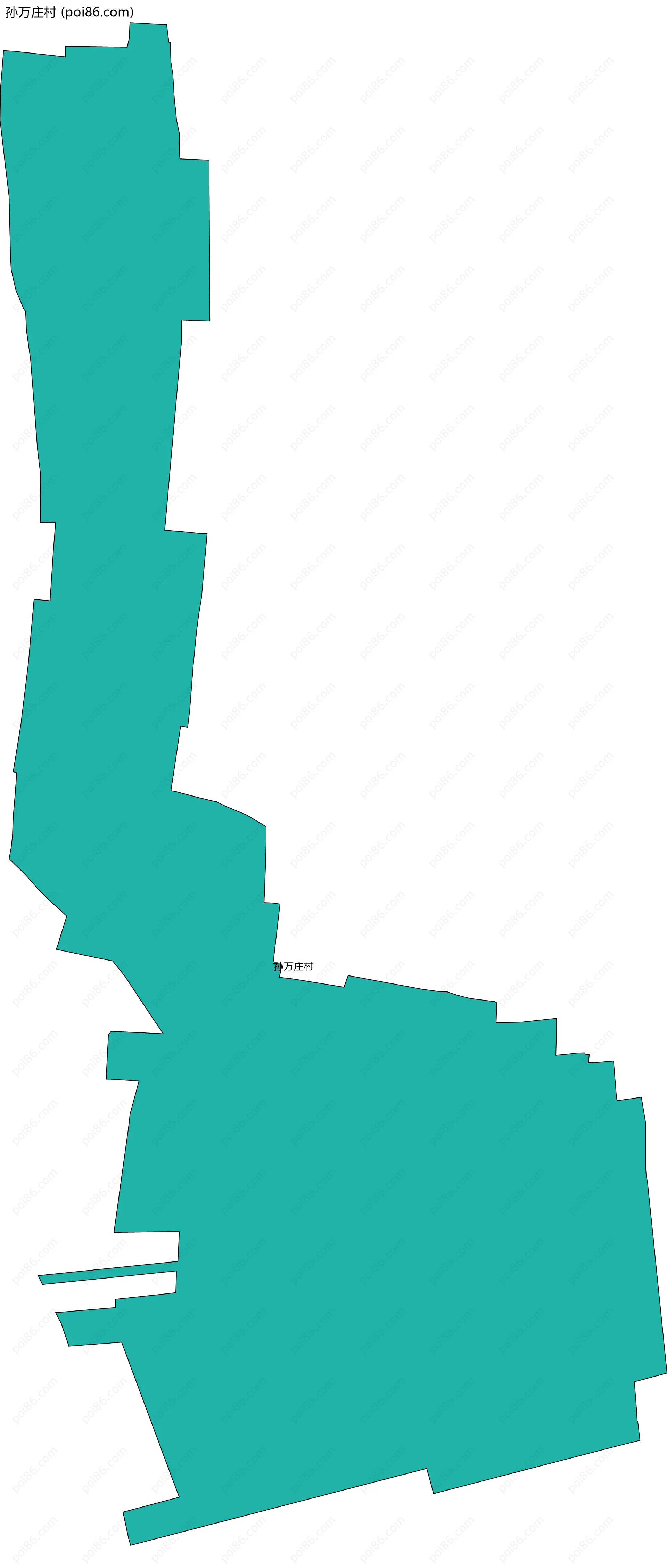 孙万庄村边界地图