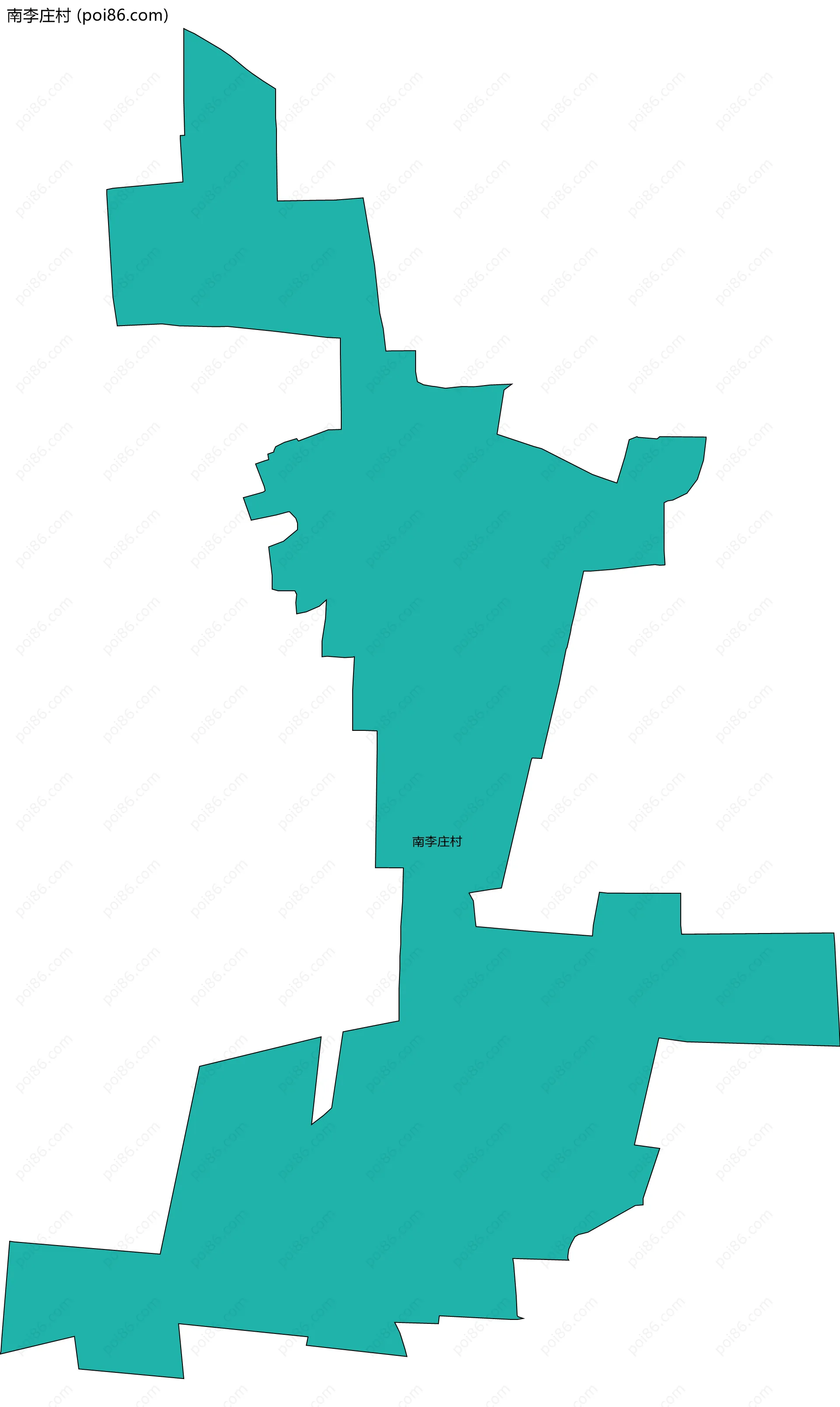 南李庄村边界地图