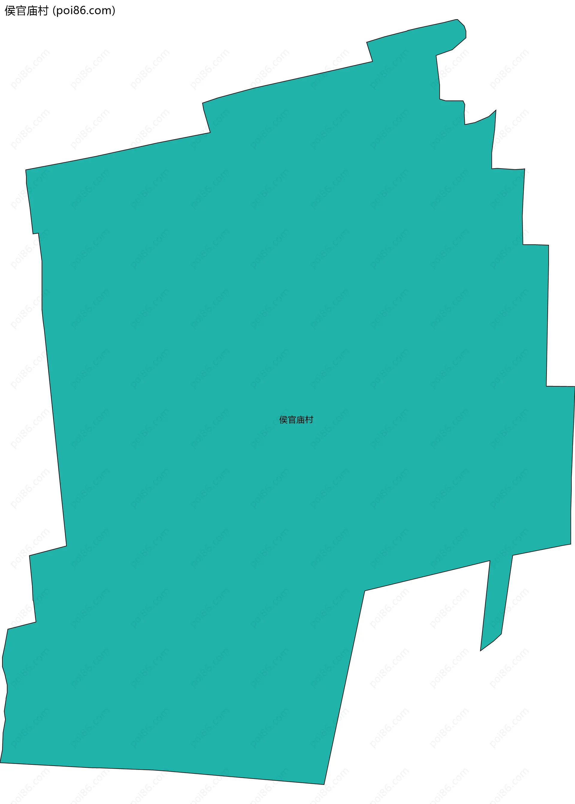 侯官庙村边界地图