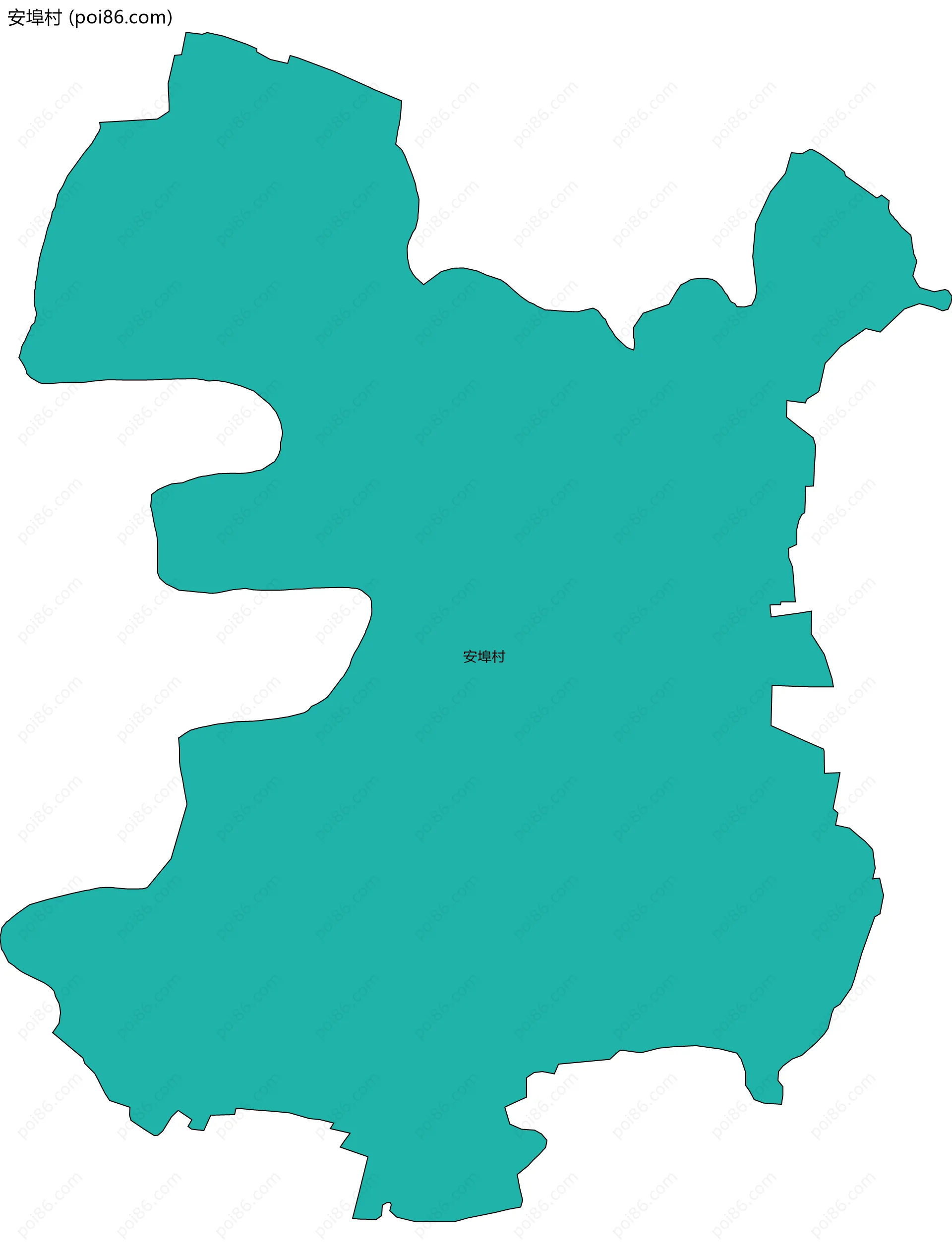 安埠村边界地图