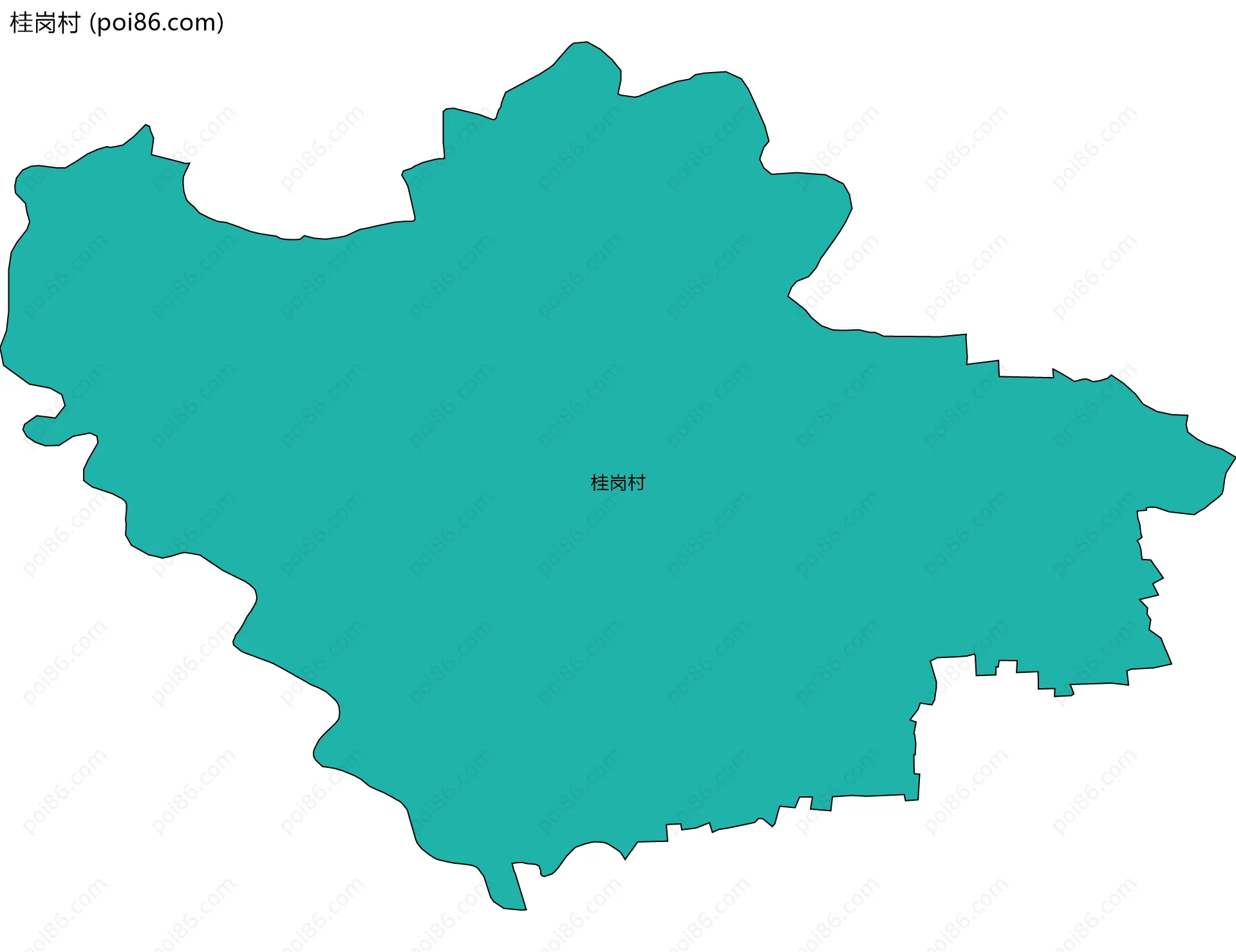 桂岗村边界地图