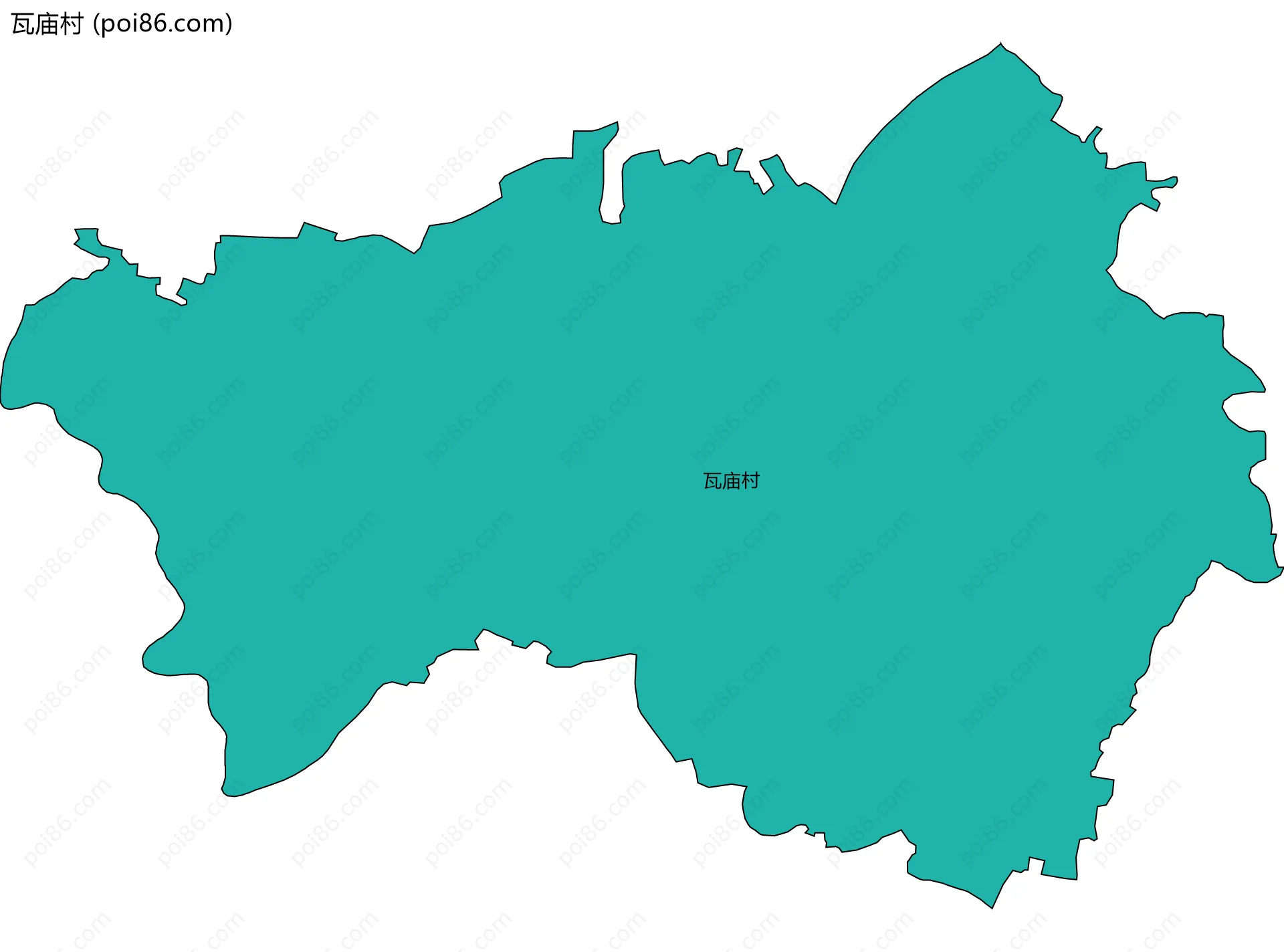 瓦庙村边界地图