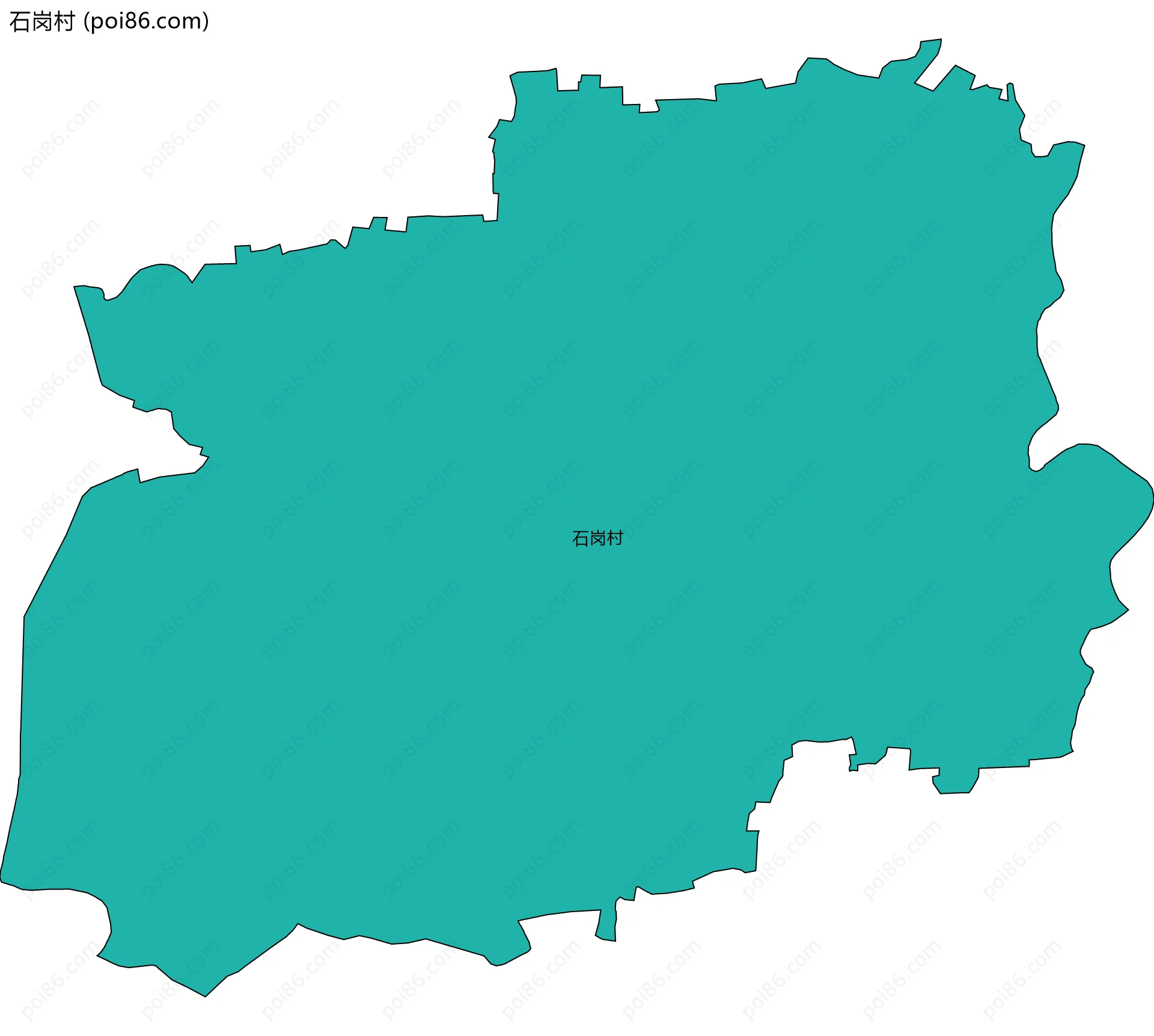 石岗村边界地图