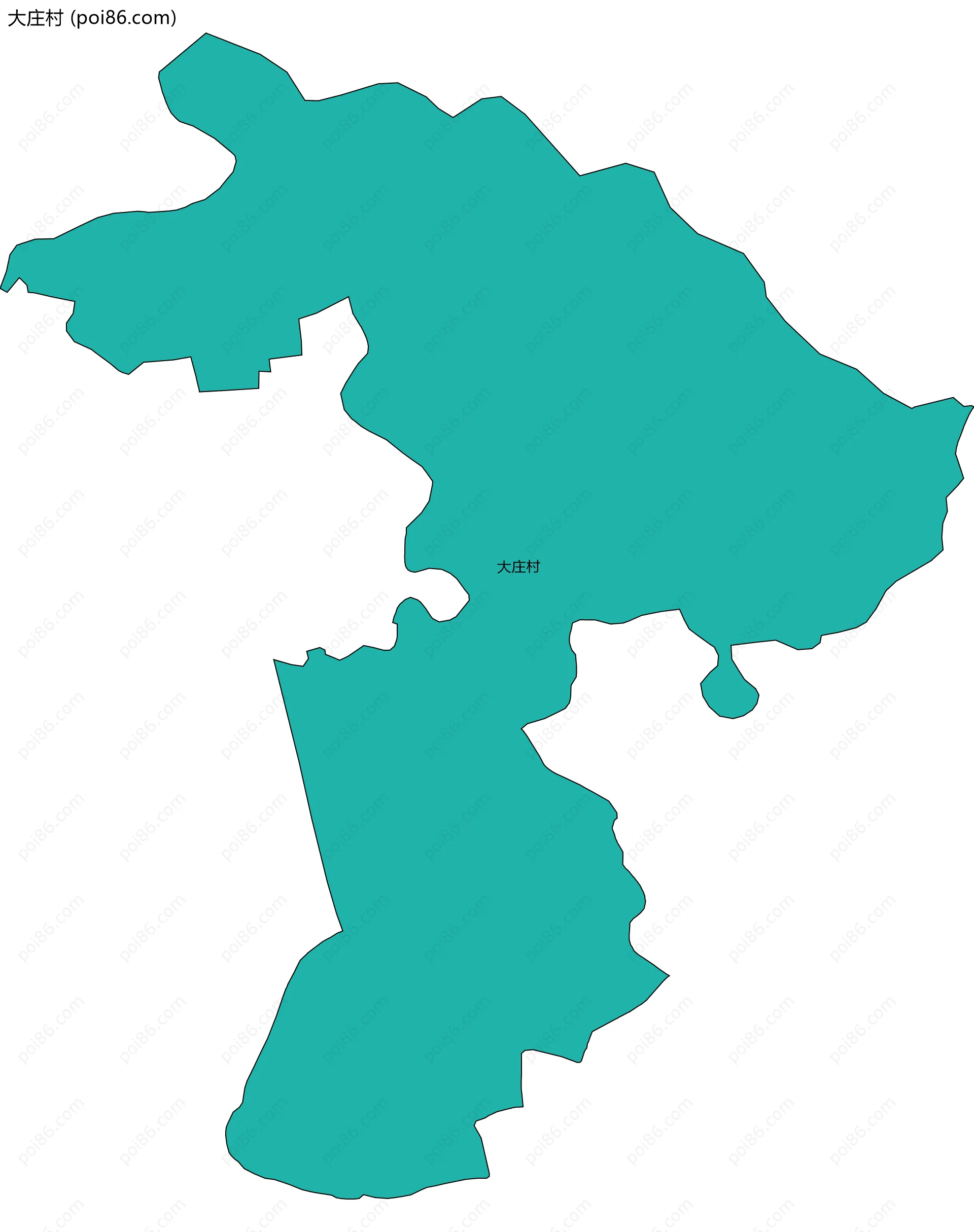 大庄村边界地图