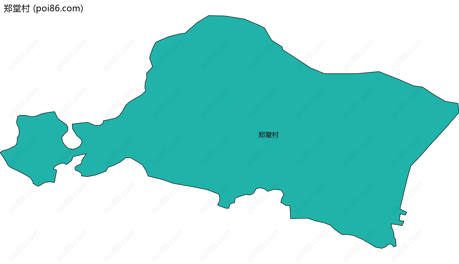 郑堂村边界地图