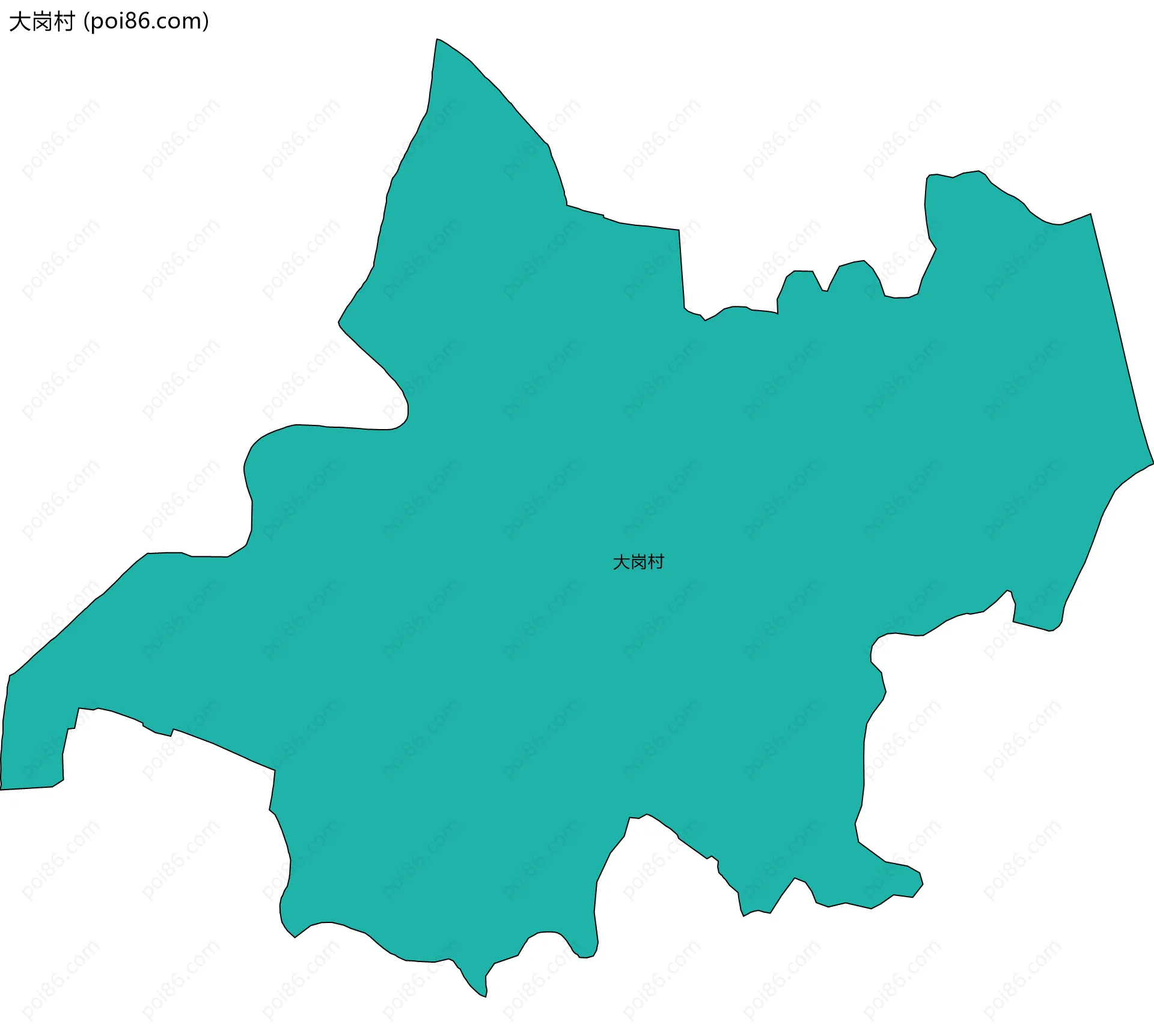 大岗村边界地图