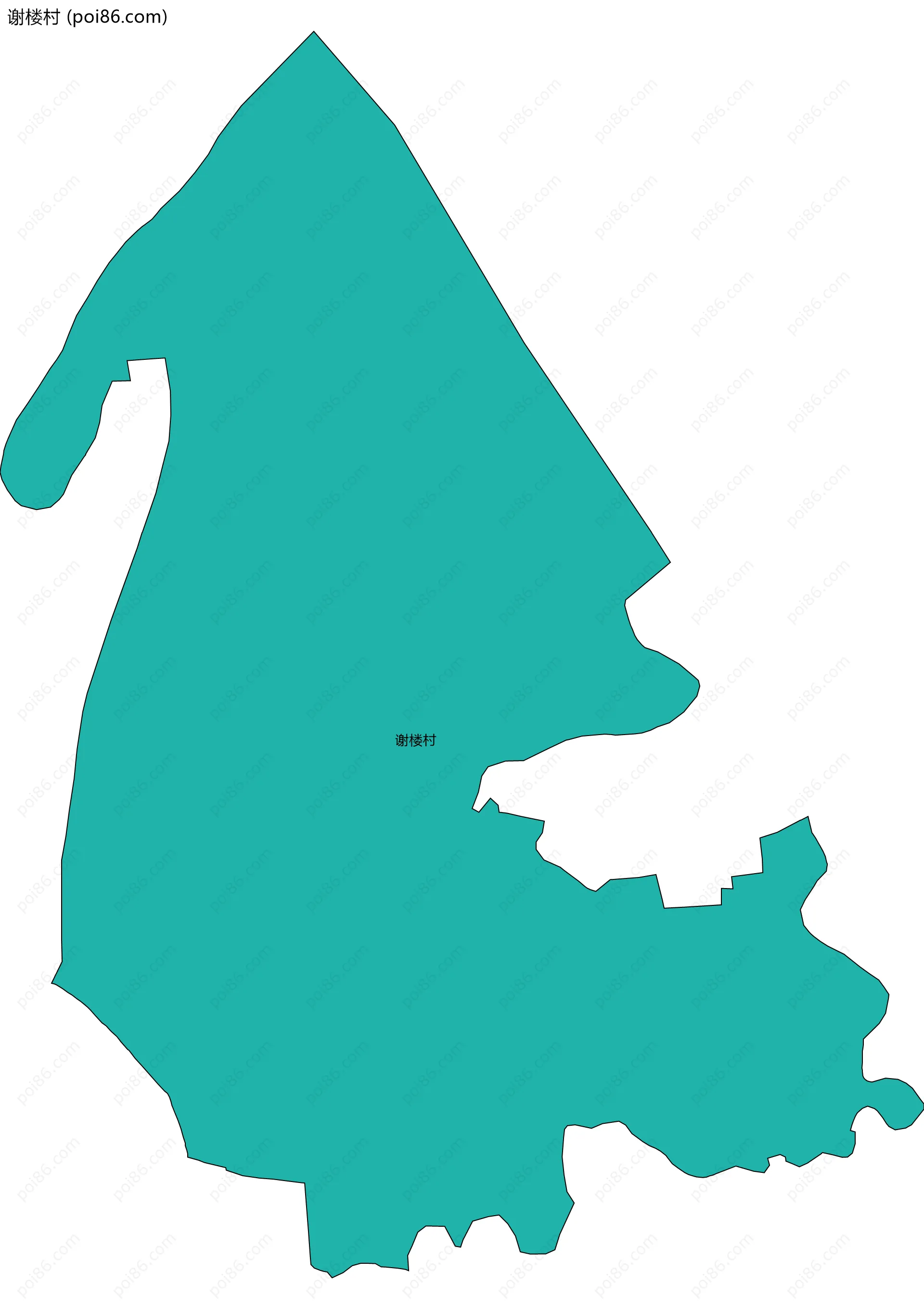 谢楼村边界地图