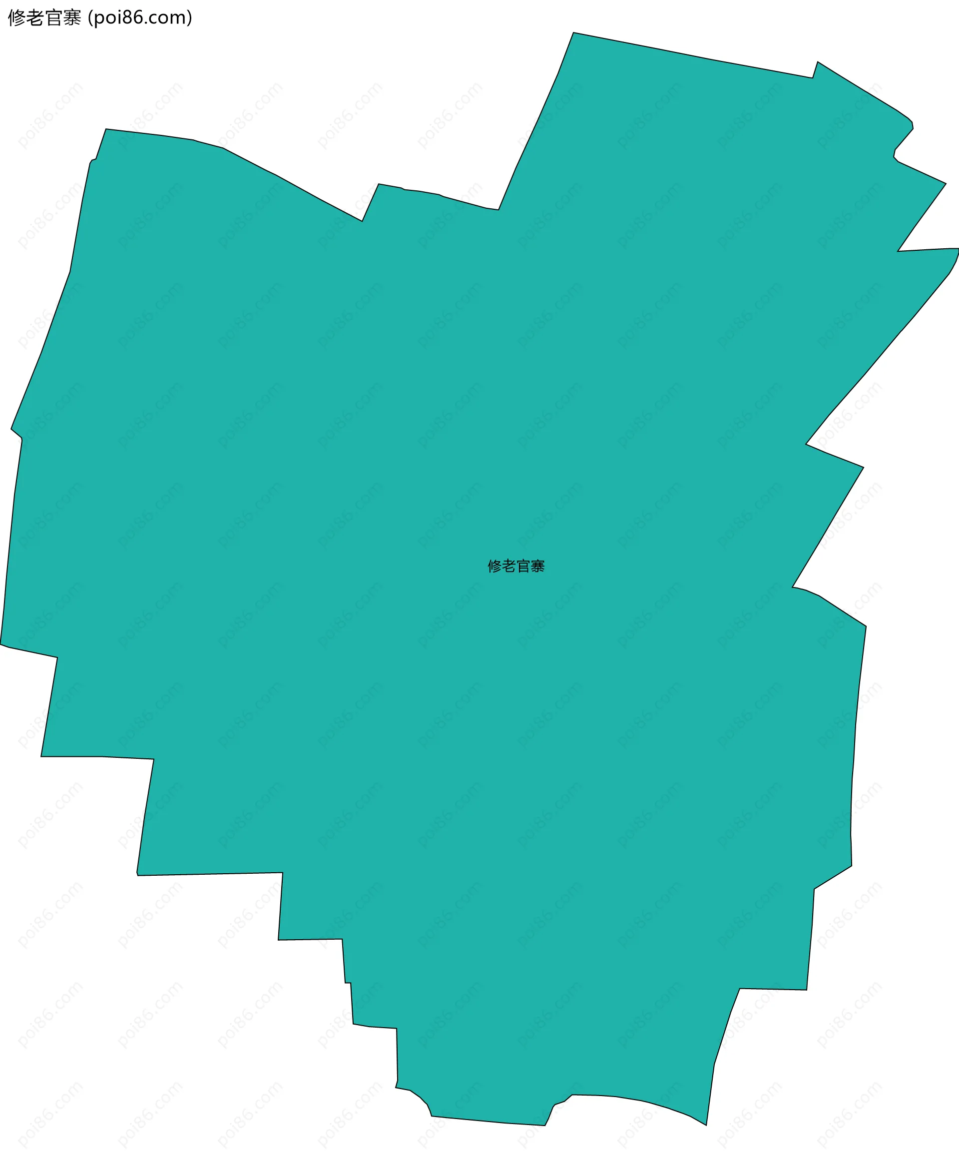 修老官寨边界地图