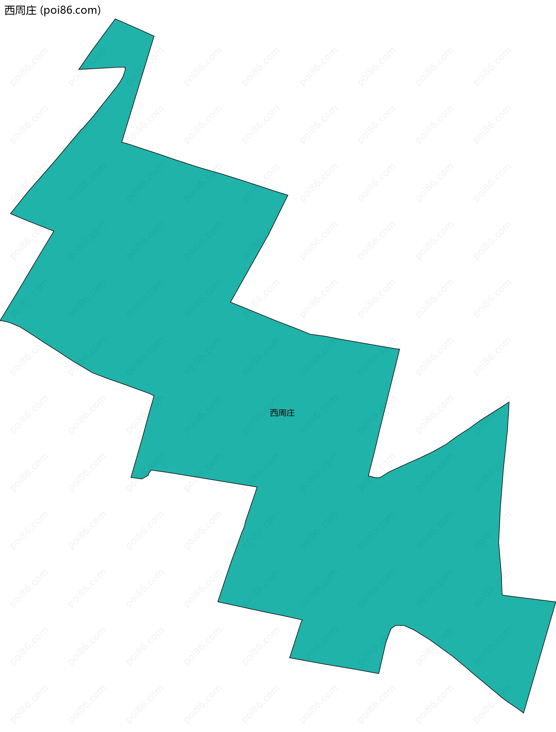 西周庄边界地图