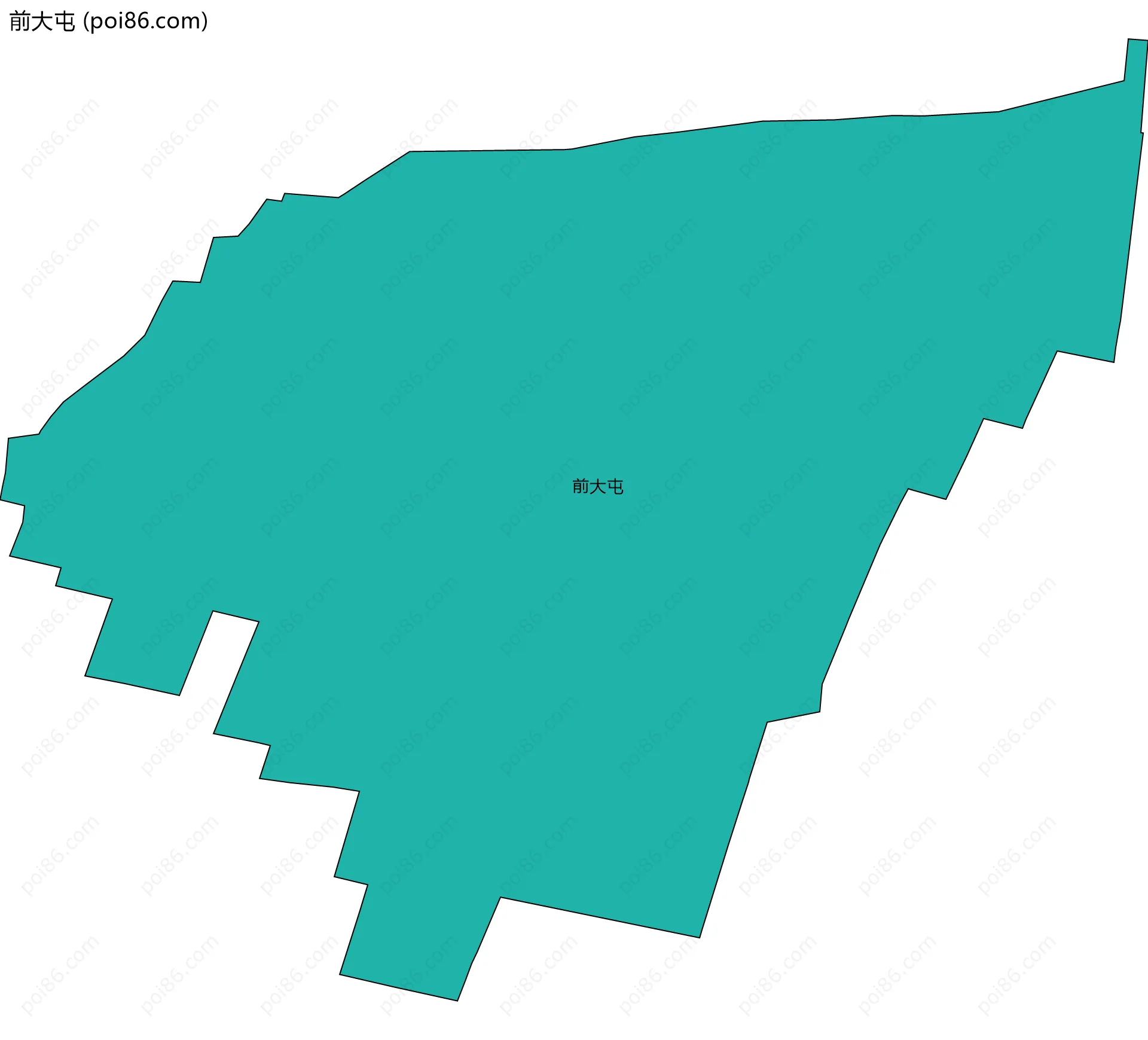 前大屯边界地图