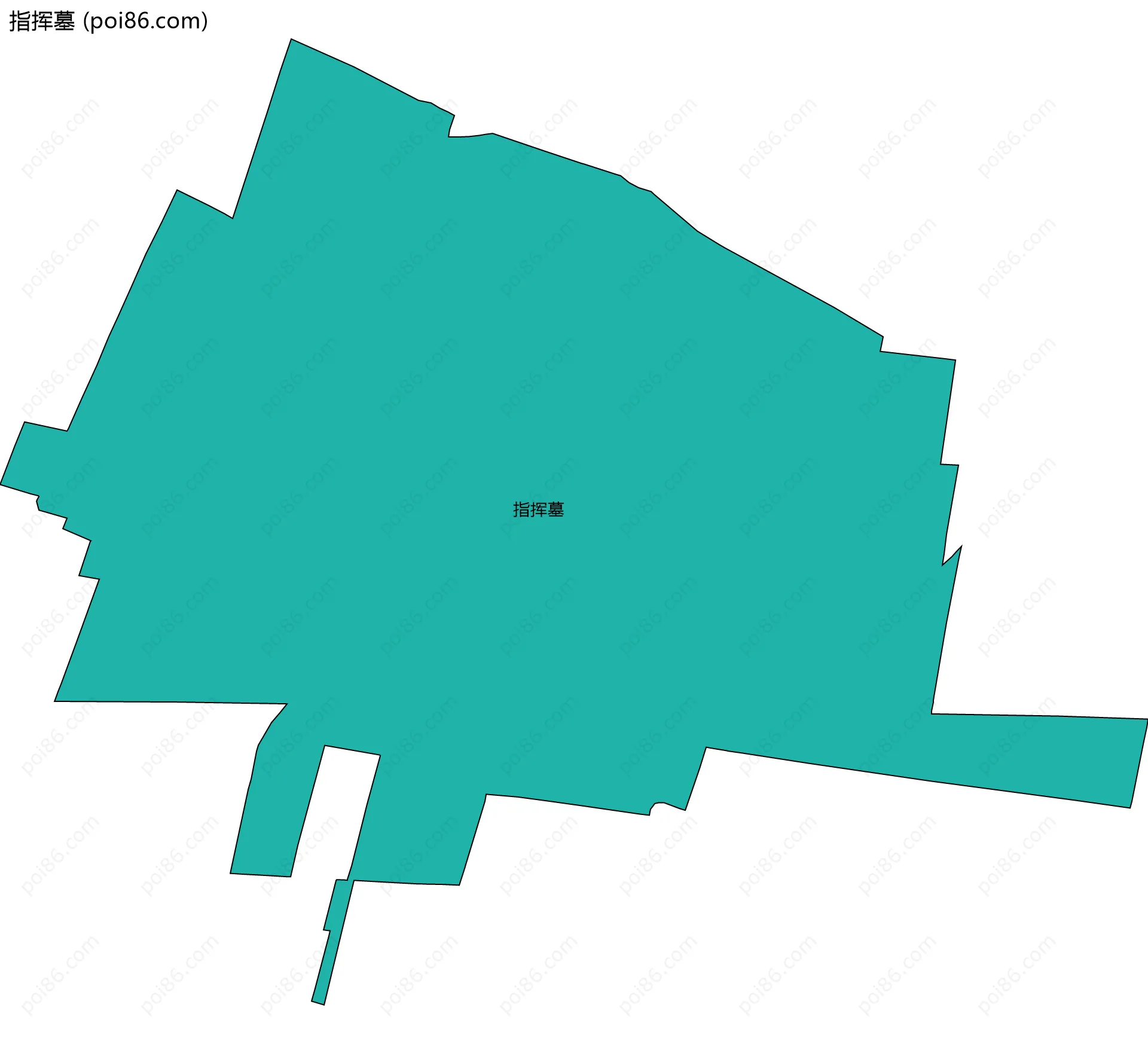 指挥墓边界地图