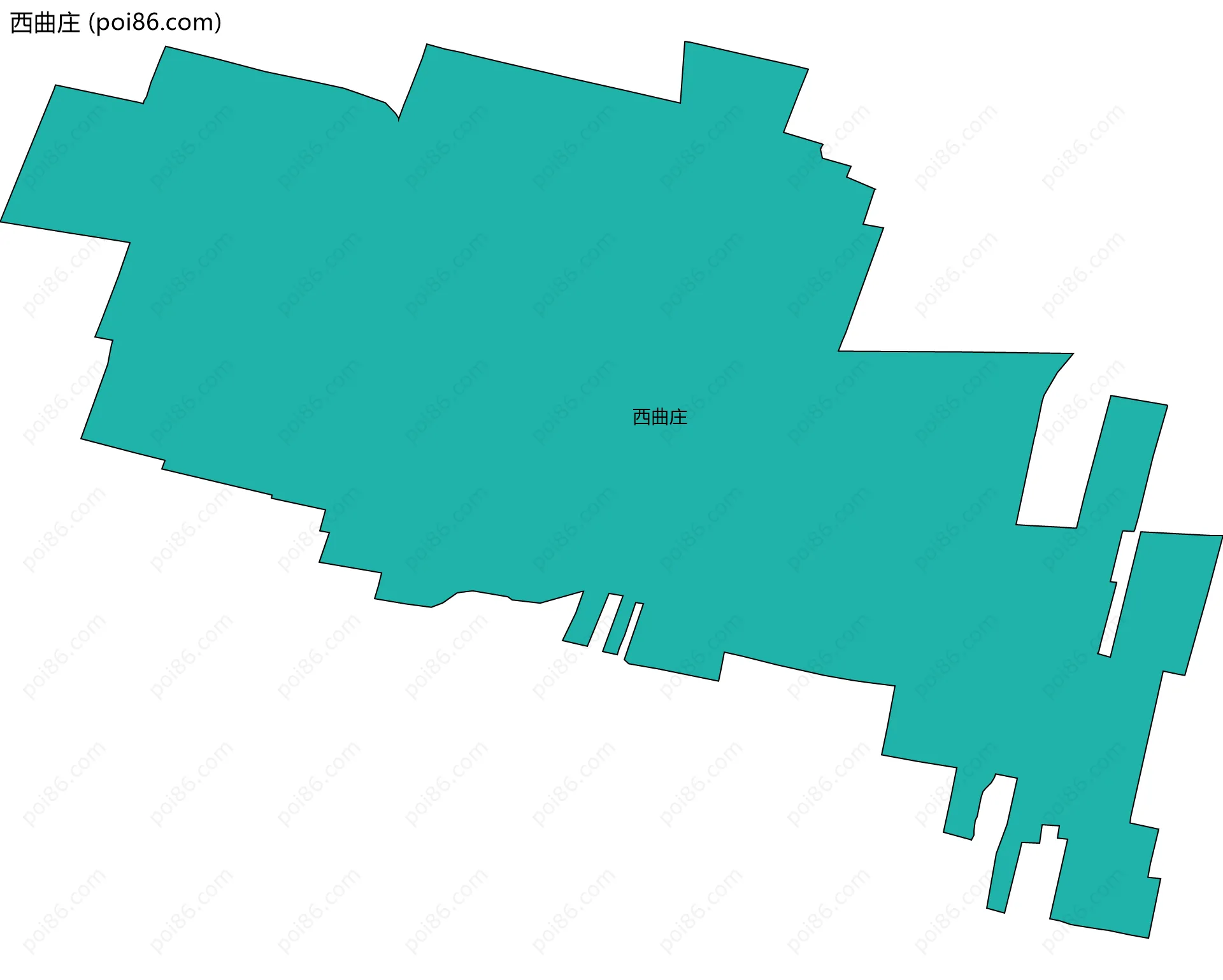 西曲庄边界地图