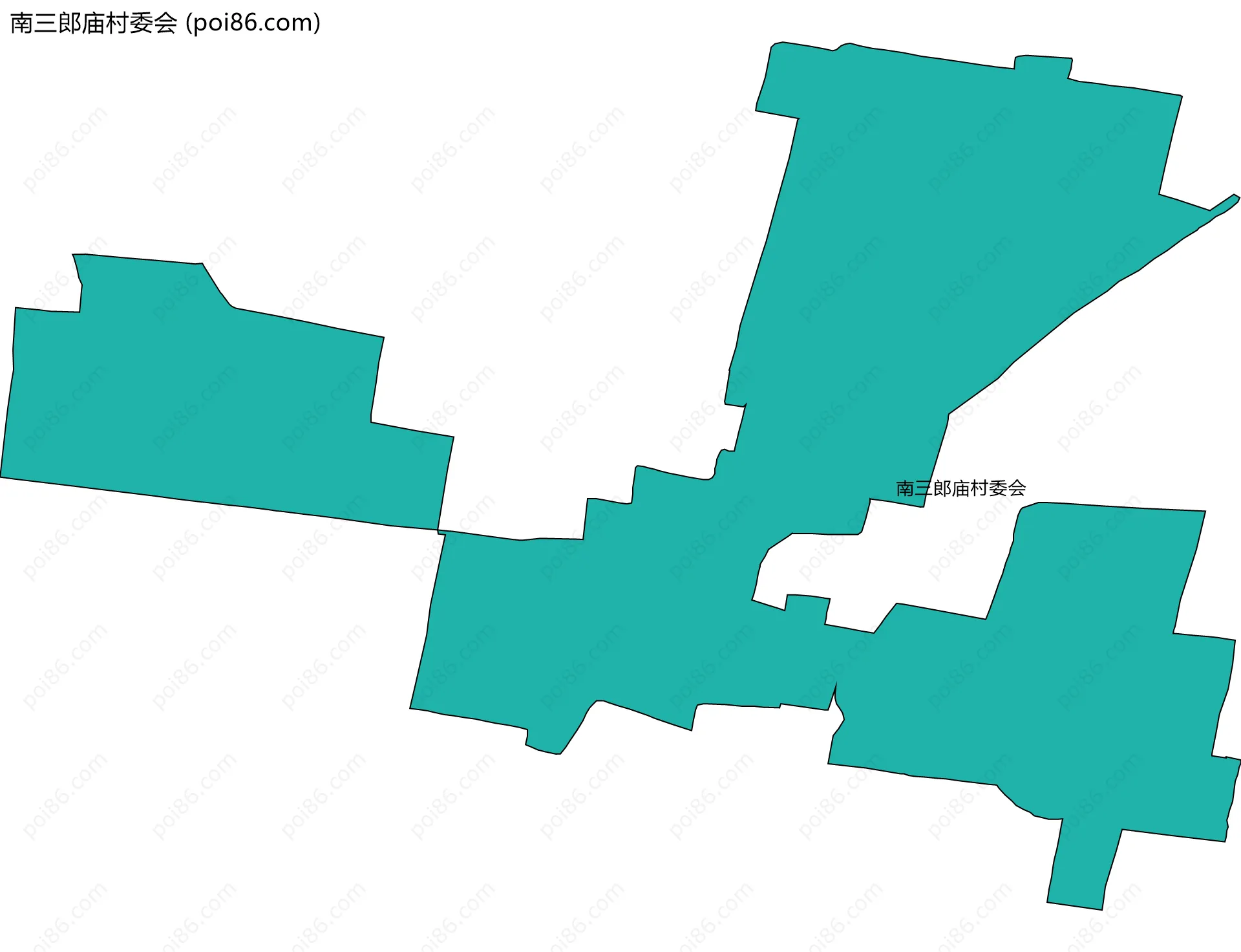 南三郎庙村委会边界地图