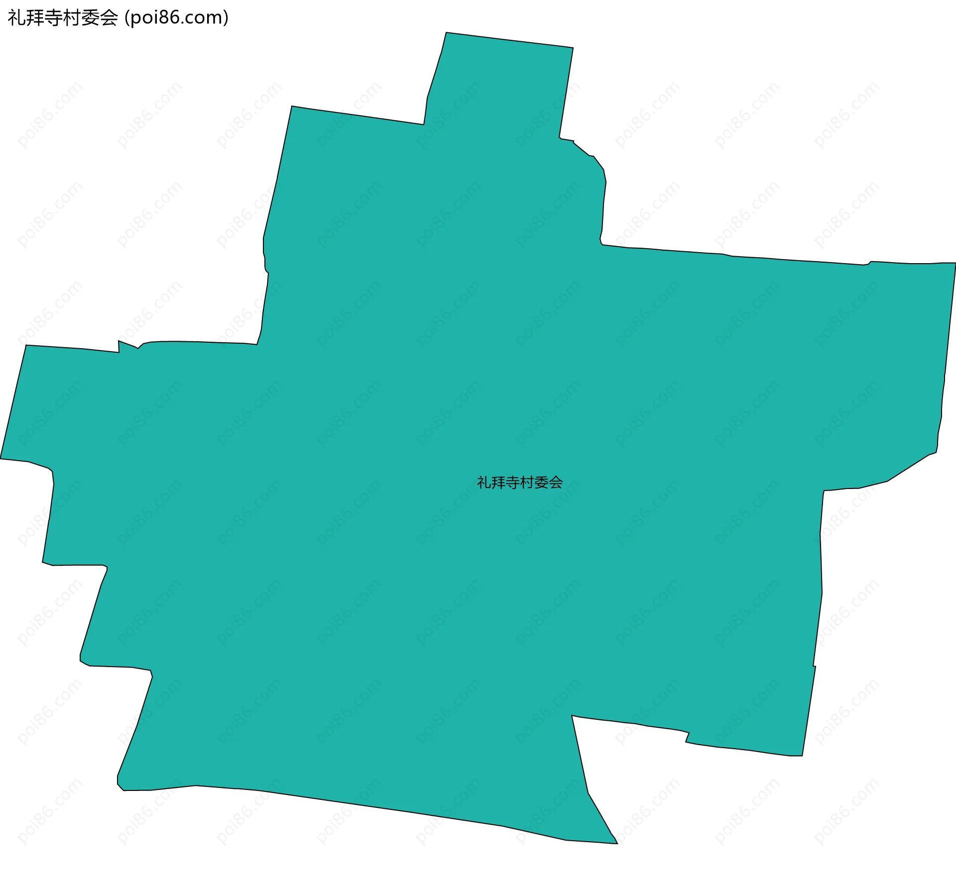 礼拜寺村委会边界地图