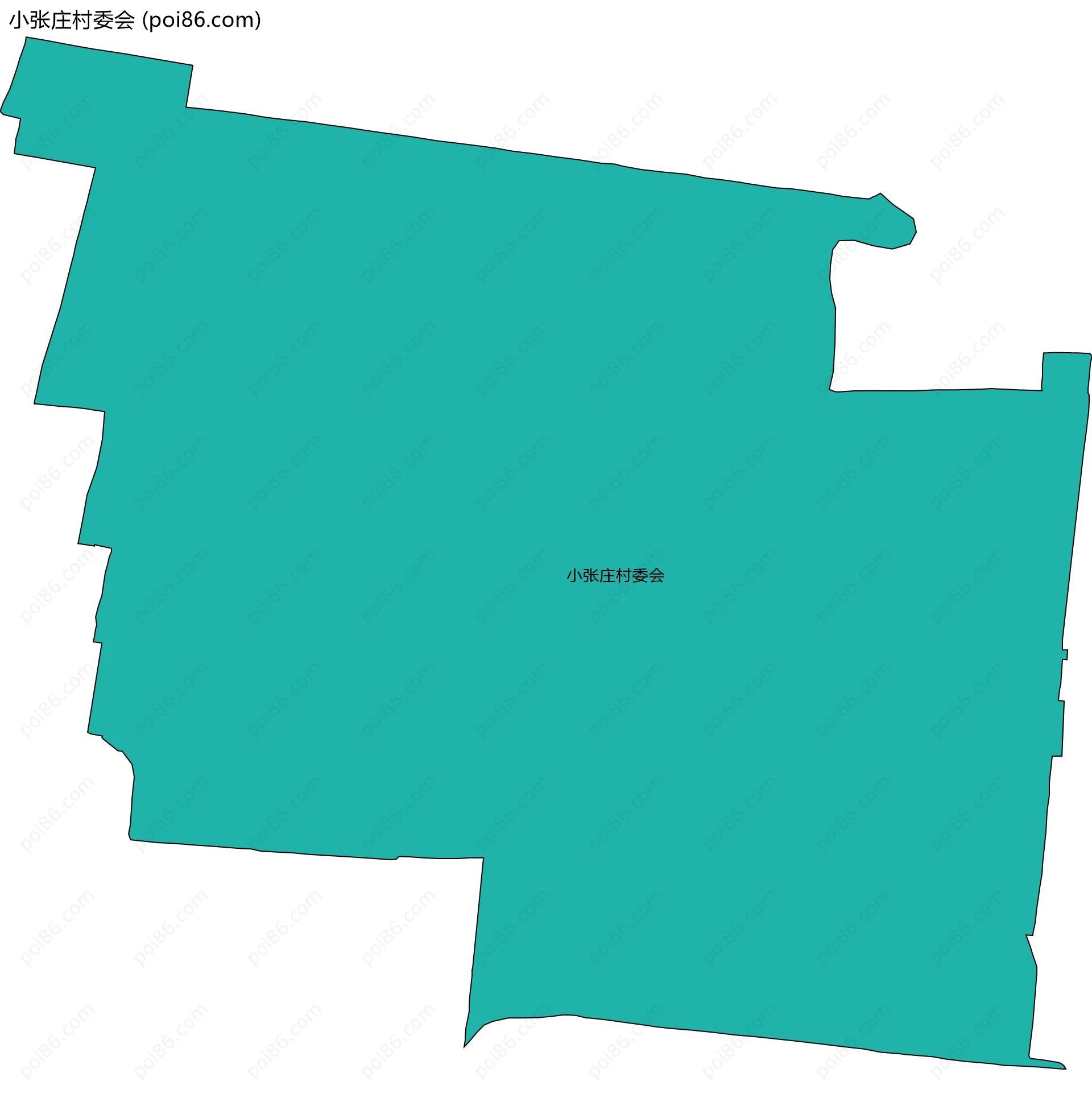 小张庄村委会边界地图