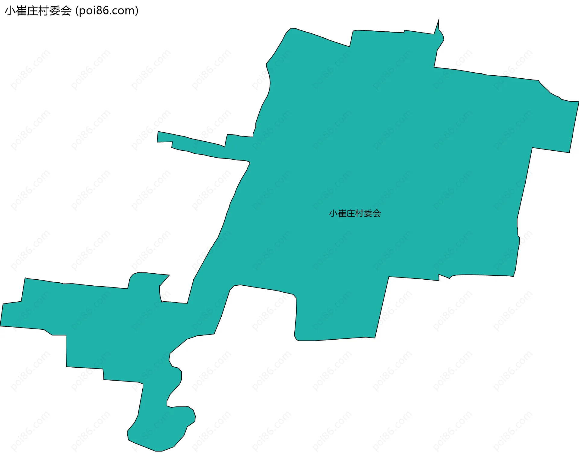 小崔庄村委会边界地图
