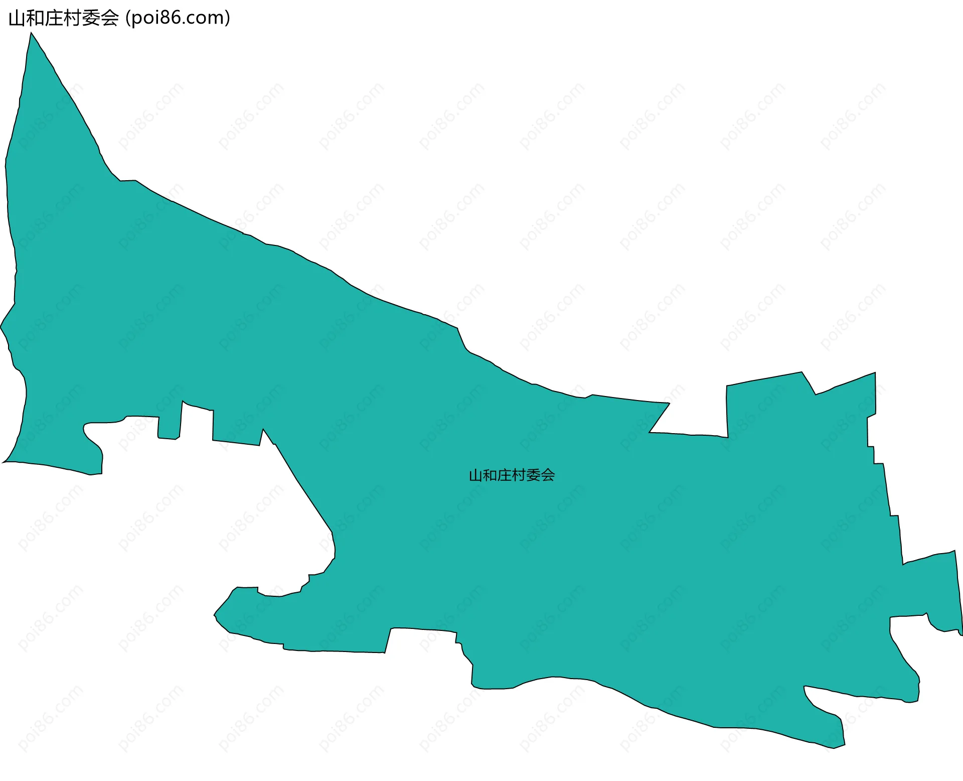 山和庄村委会边界地图