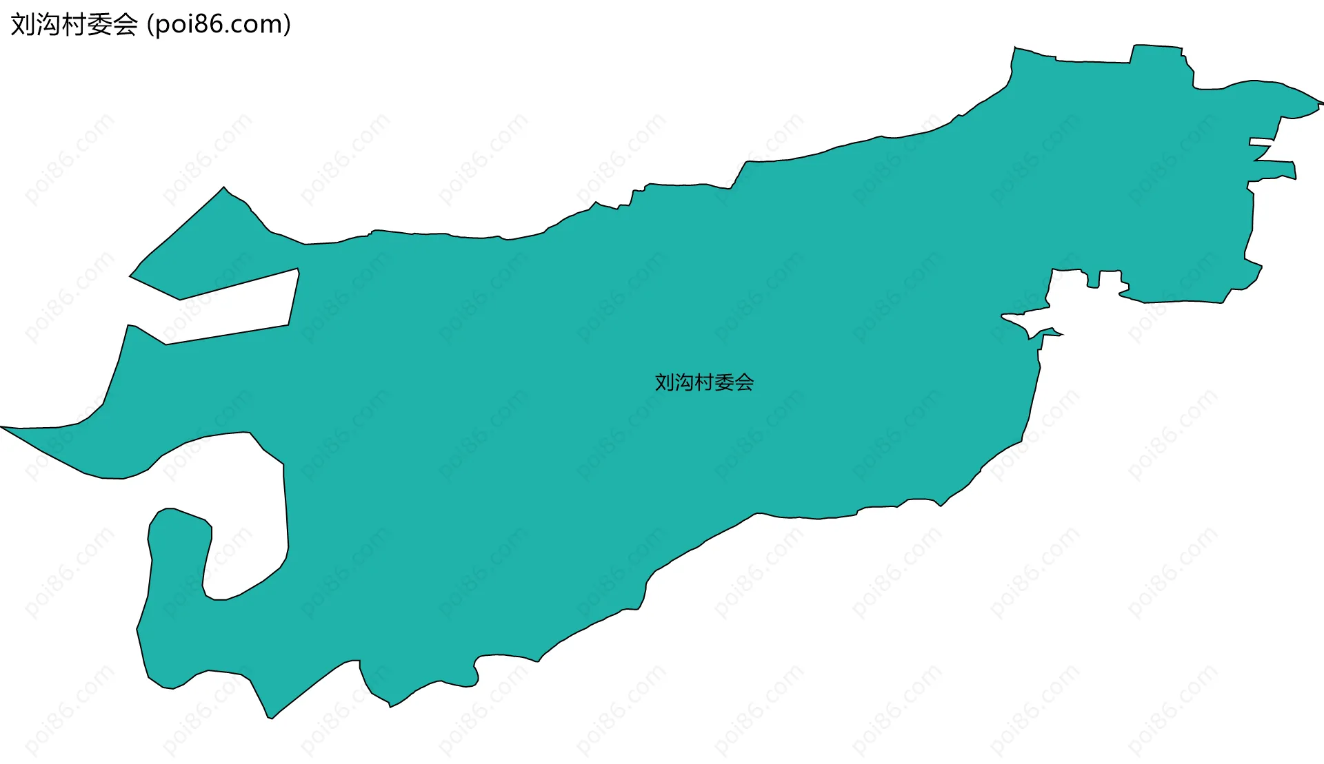 刘沟村委会边界地图