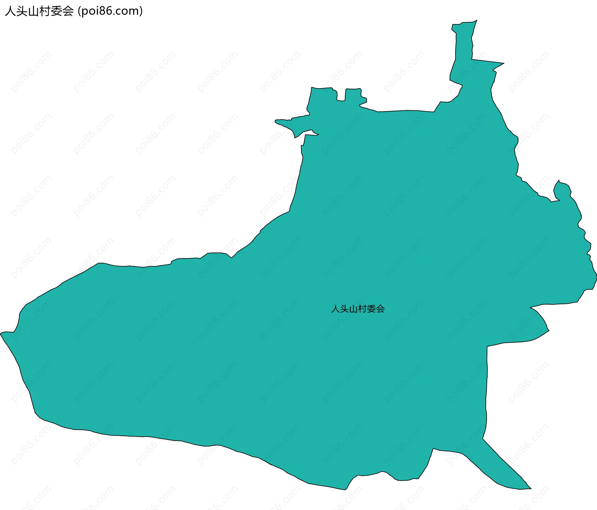 人头山村委会边界地图