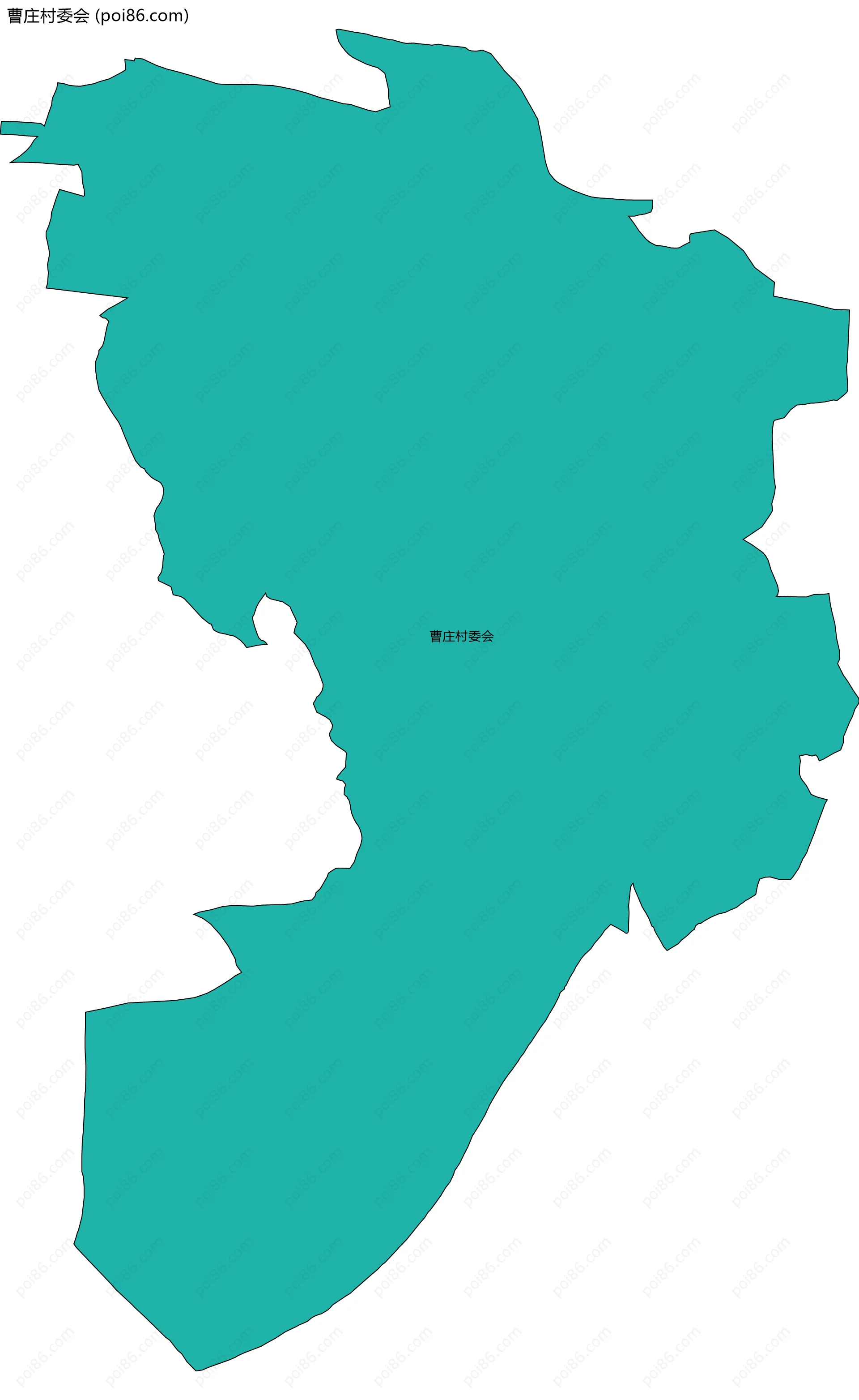 曹庄村委会边界地图