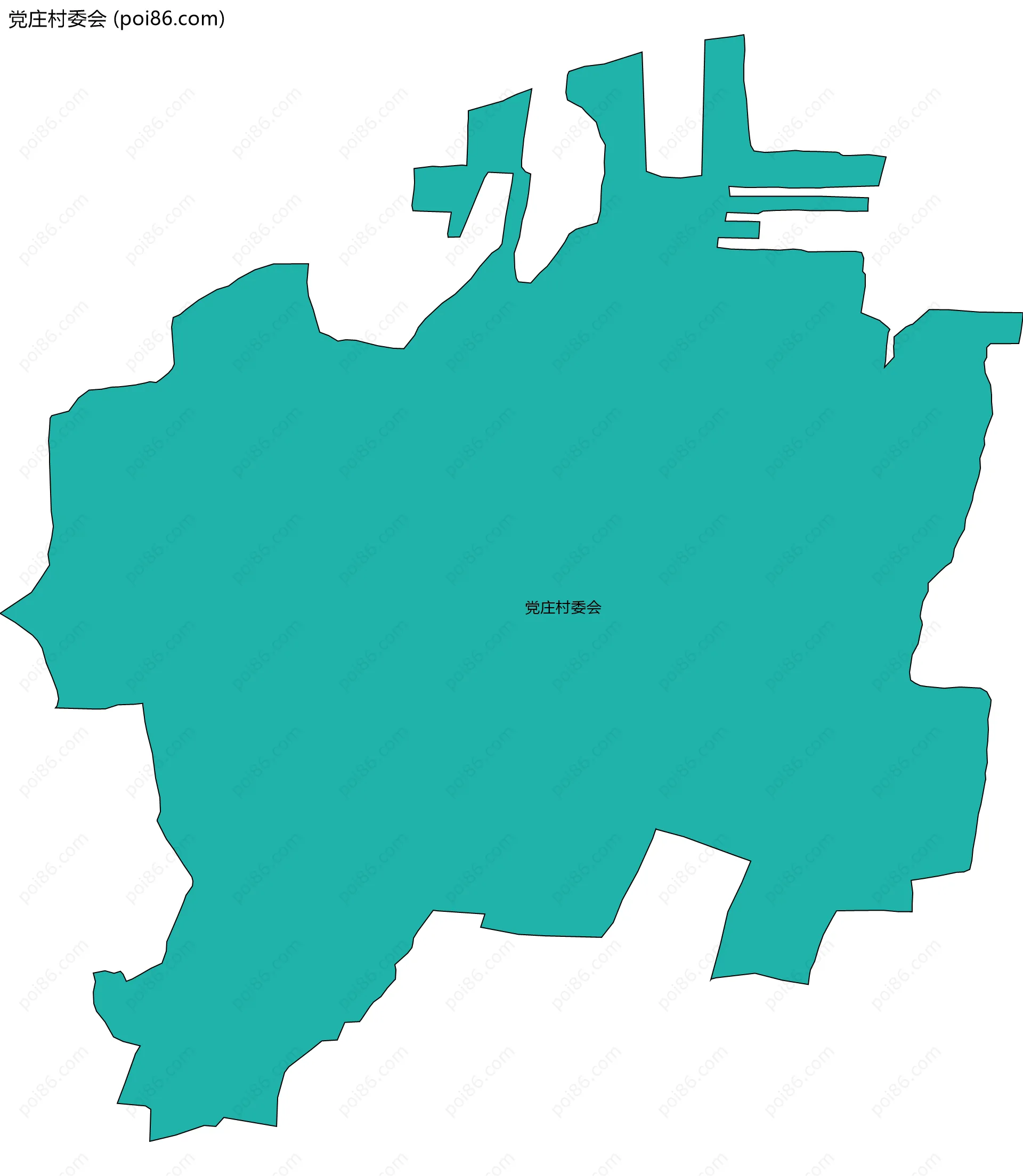 党庄村委会边界地图