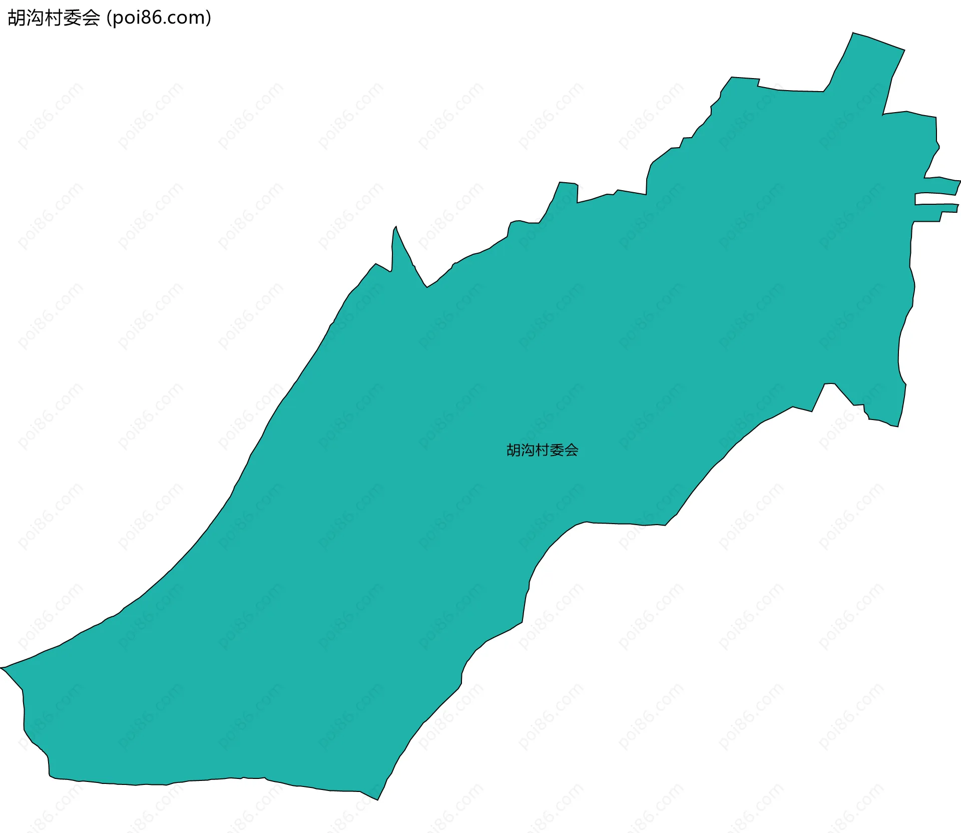 胡沟村委会边界地图