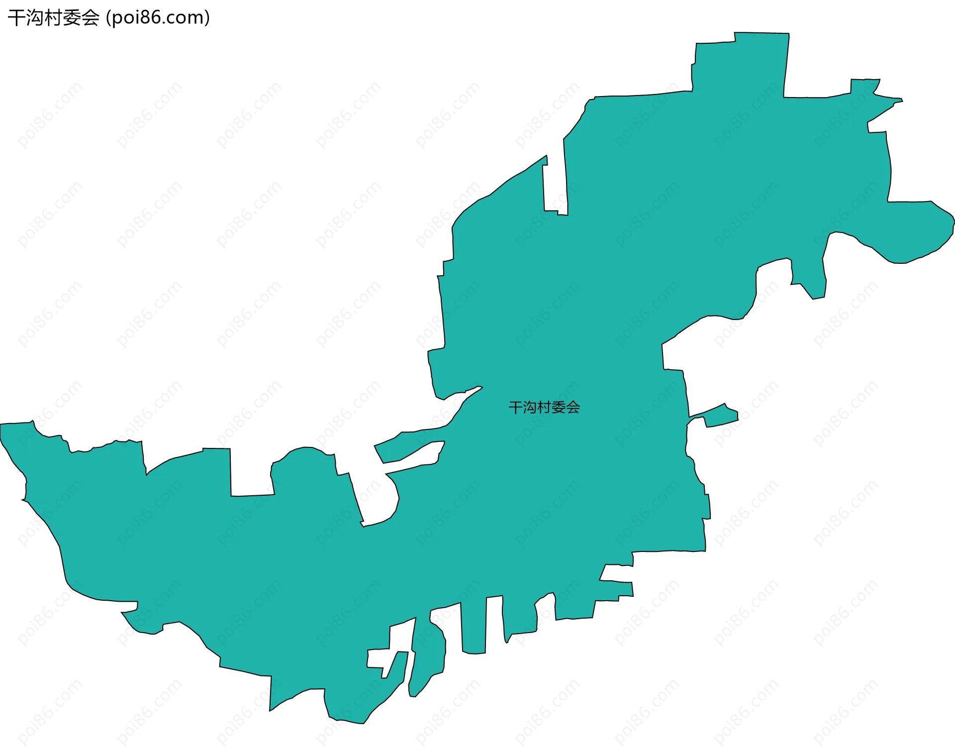 干沟村委会边界地图