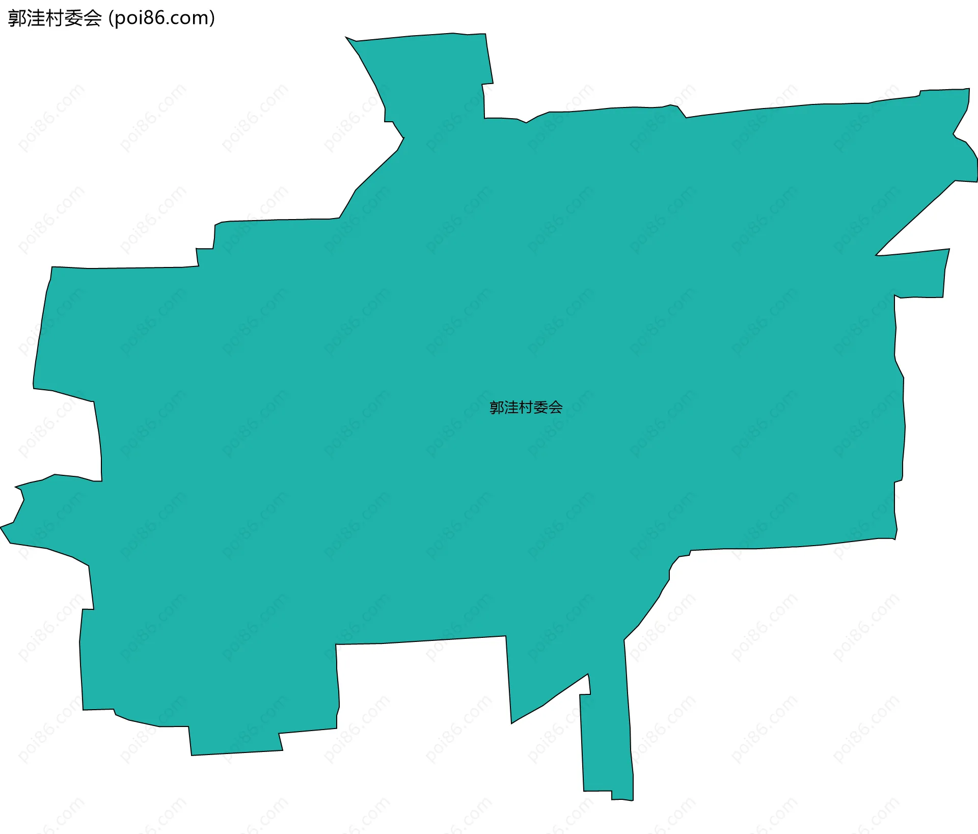 郭洼村委会边界地图