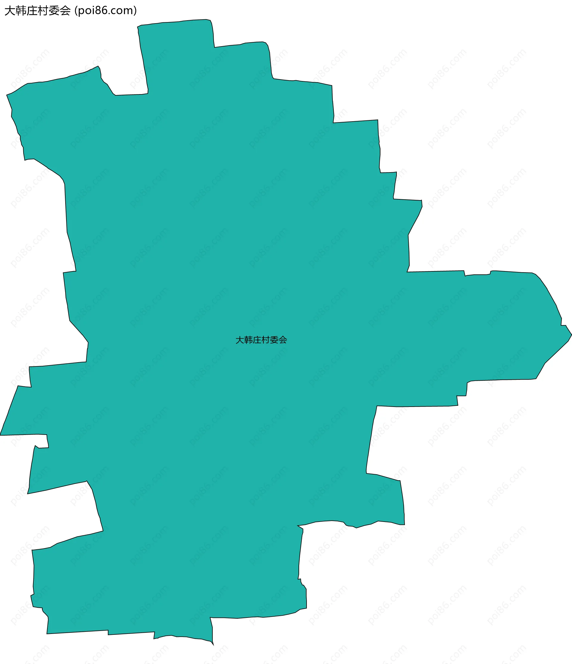 大韩庄村委会边界地图