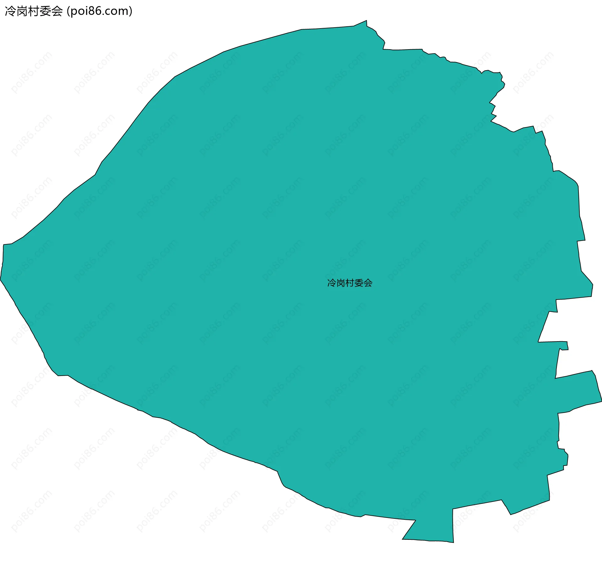 冷岗村委会边界地图