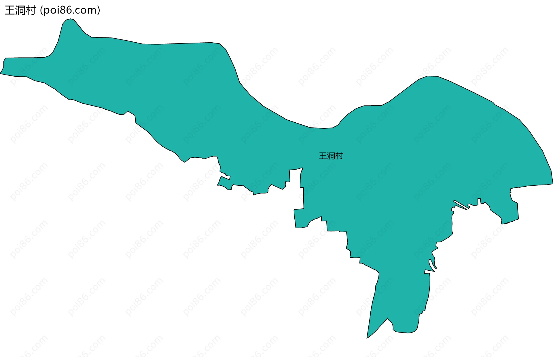 王洞村边界地图