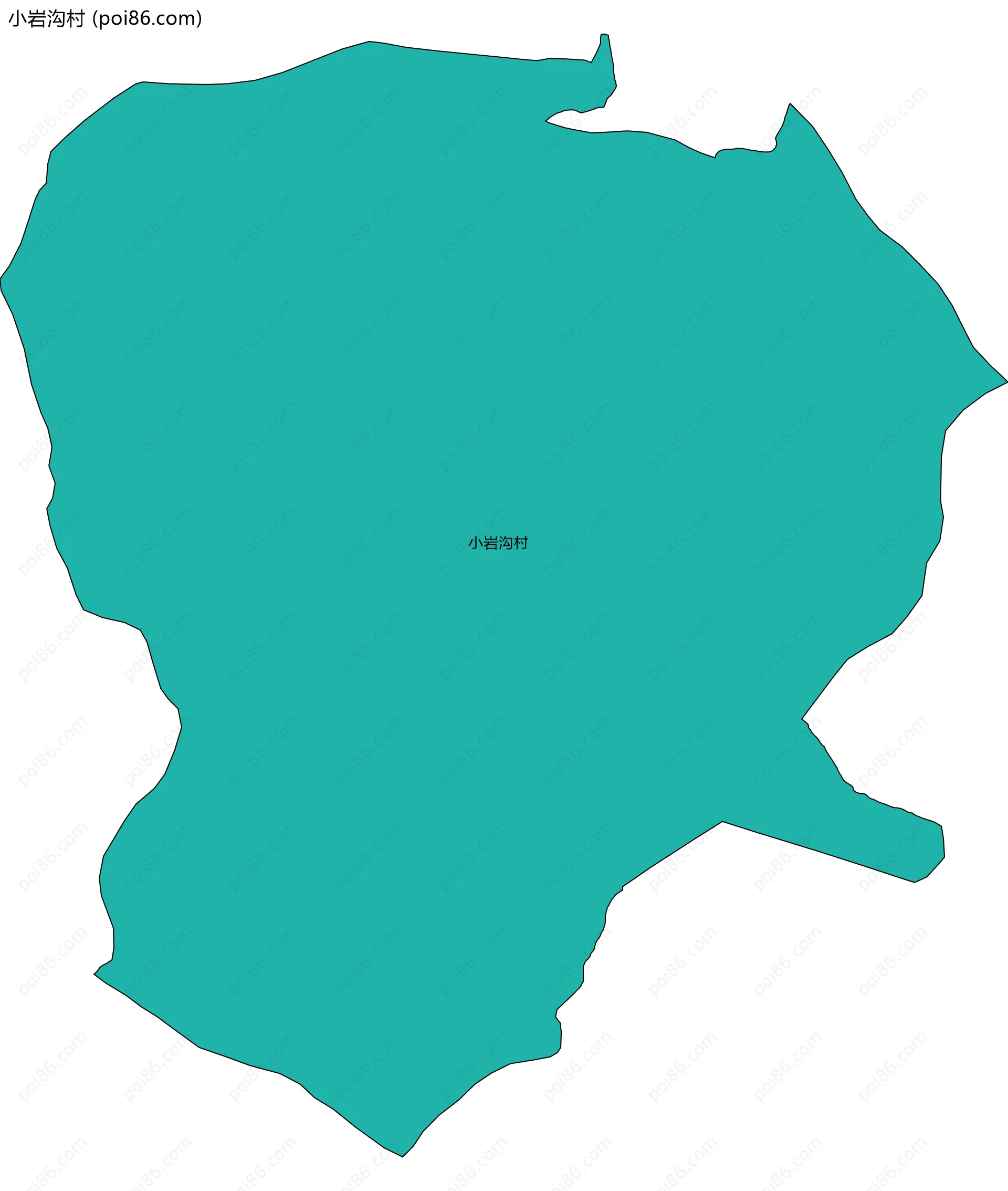 小岩沟村边界地图