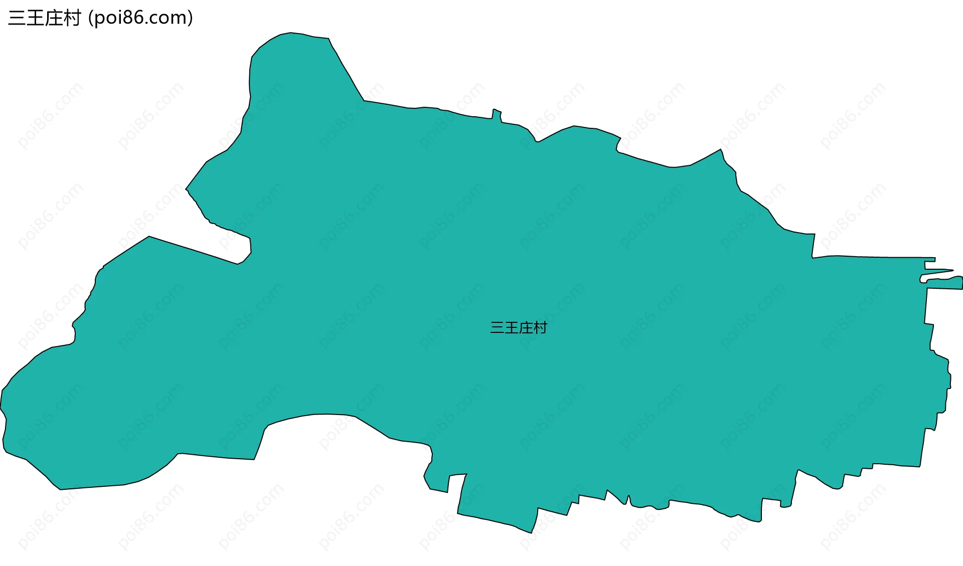 三王庄村边界地图