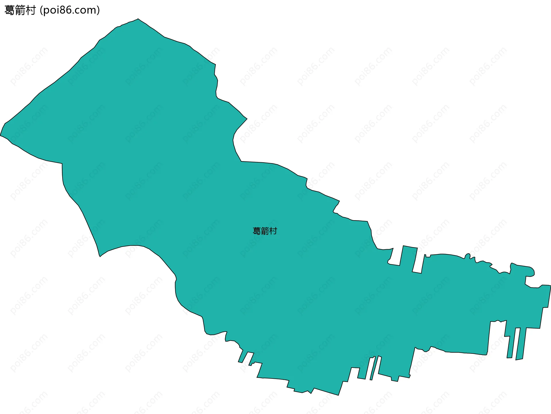 葛箭村边界地图