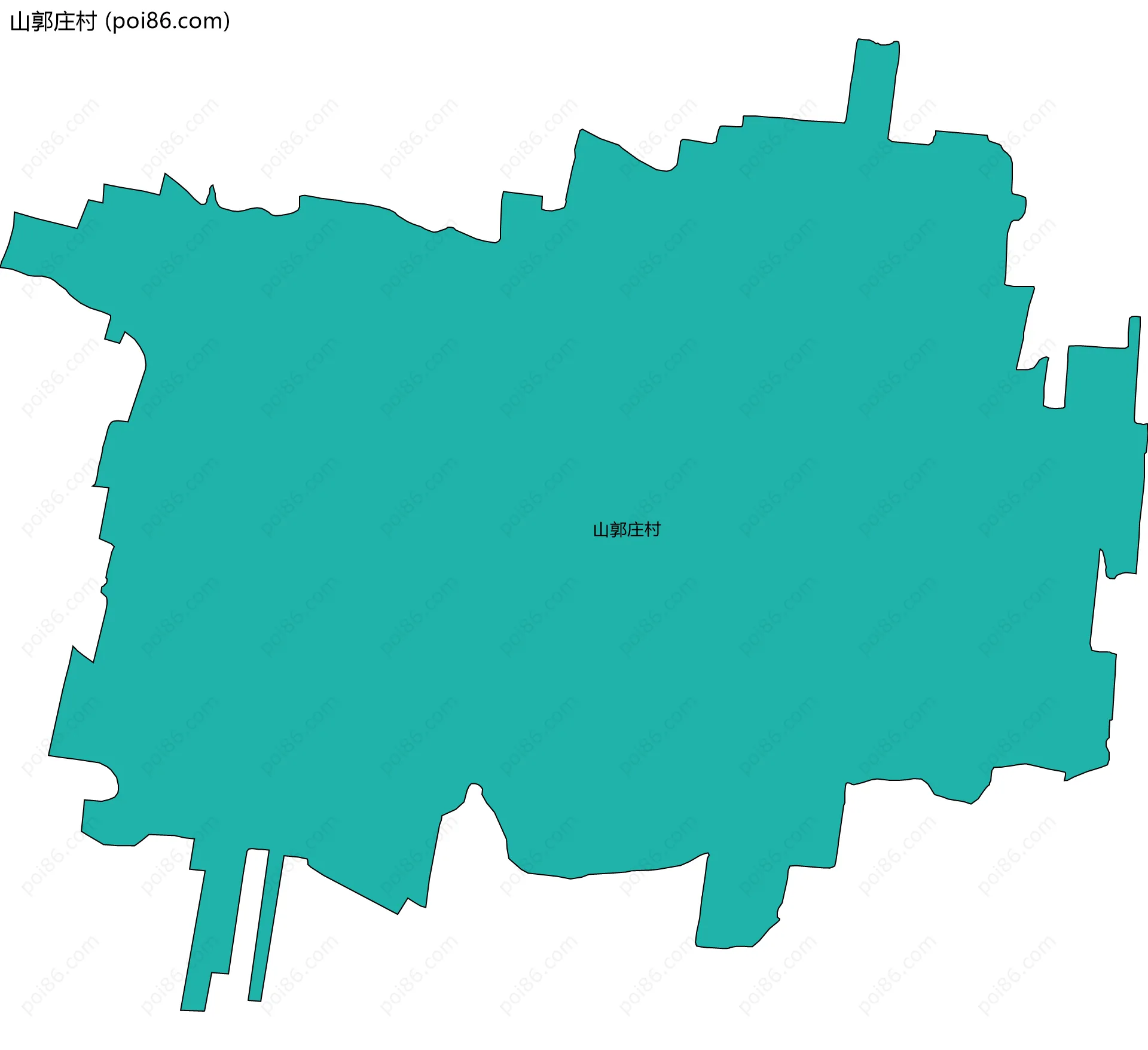 山郭庄村边界地图