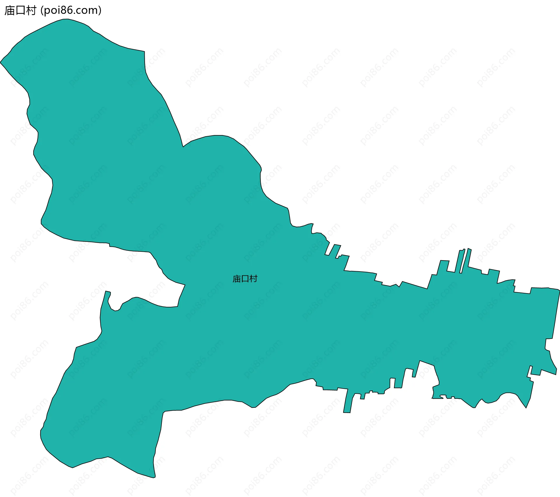 庙口村边界地图