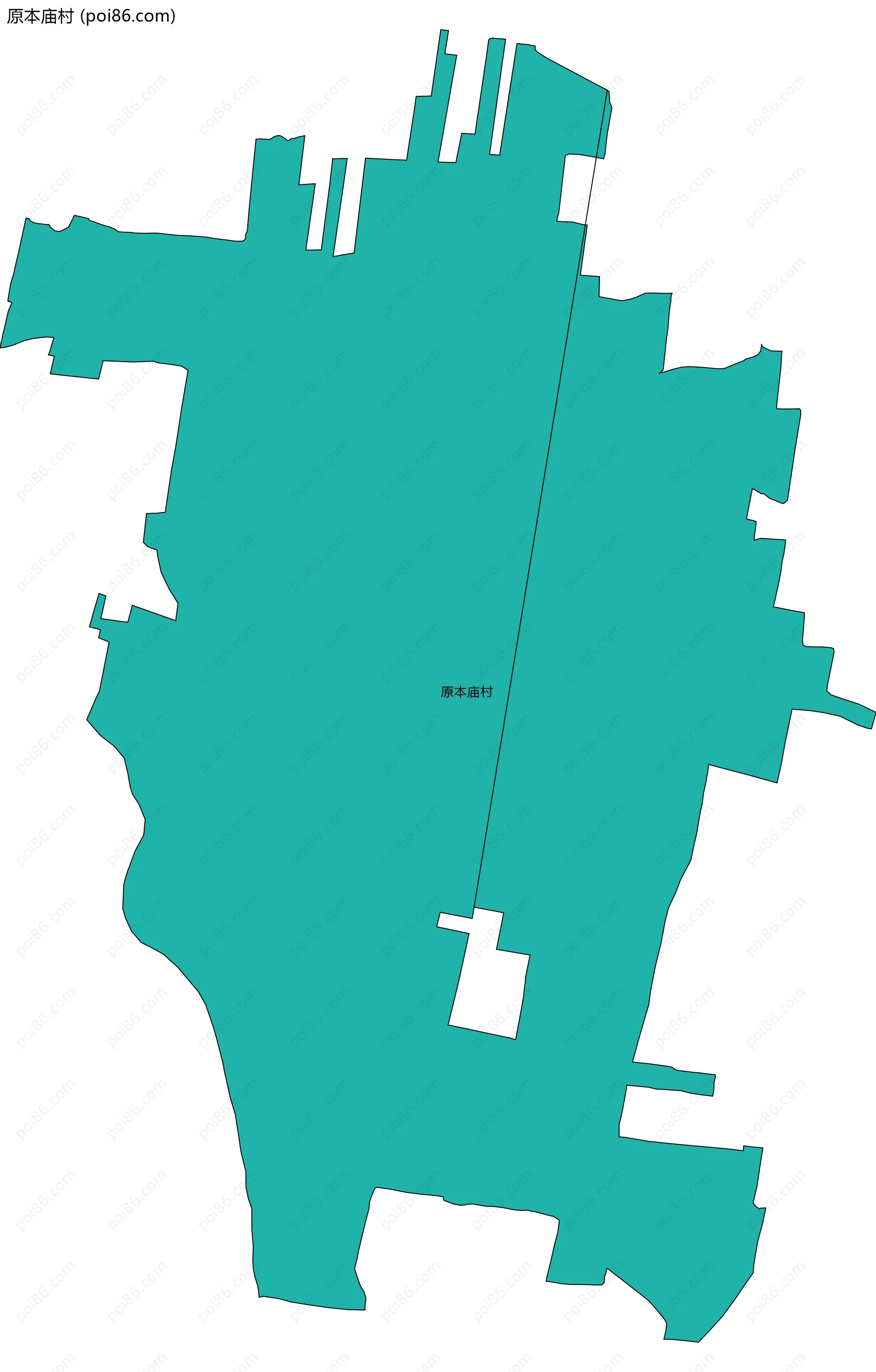 原本庙村边界地图